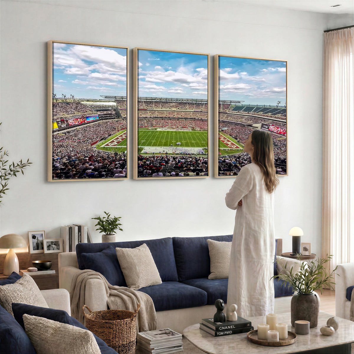 29243-PAN-FL-20X10 - The Temple University Owls Athletics Team Print - Philadelphia Lincoln Financial Field Stadium Wall