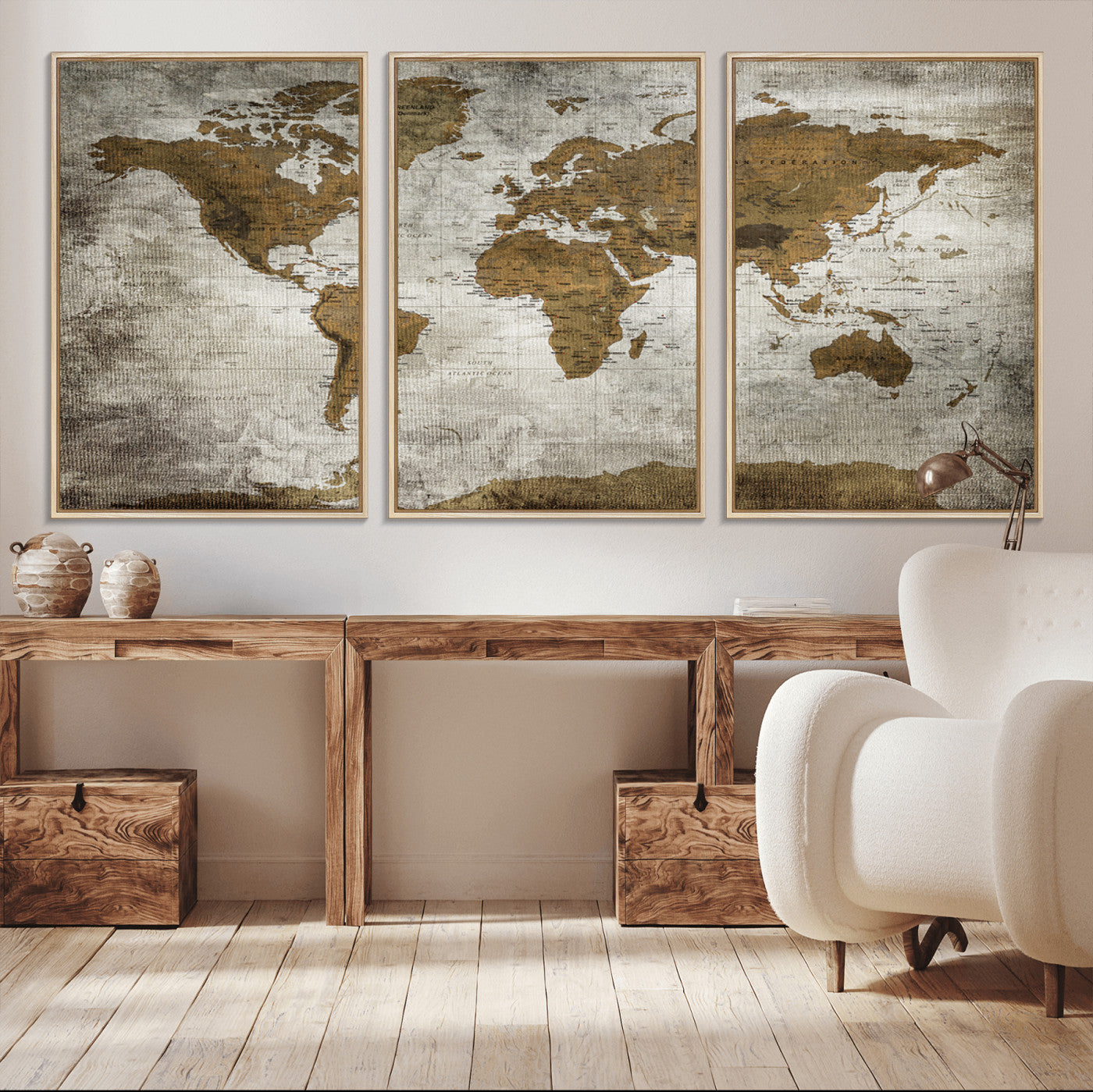 14838-MGV-CV-36X24-Push Pin World Map Canvas Print – Travel Tracker Wall Art for Couples, Perfect Anniversary Gift for Home or Office Decor