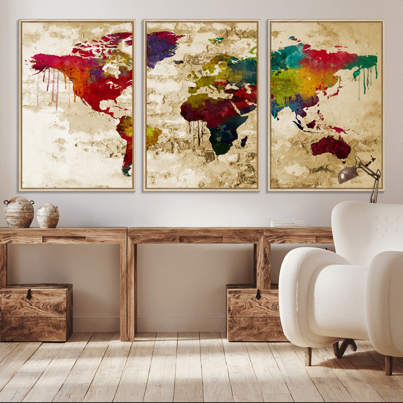 66852-MGV-CV-36X24-Push Pin World Map Canvas Print – Travel Tracker Wall Art for Couples, Perfect Anniversary Gift for Home or Office Decor