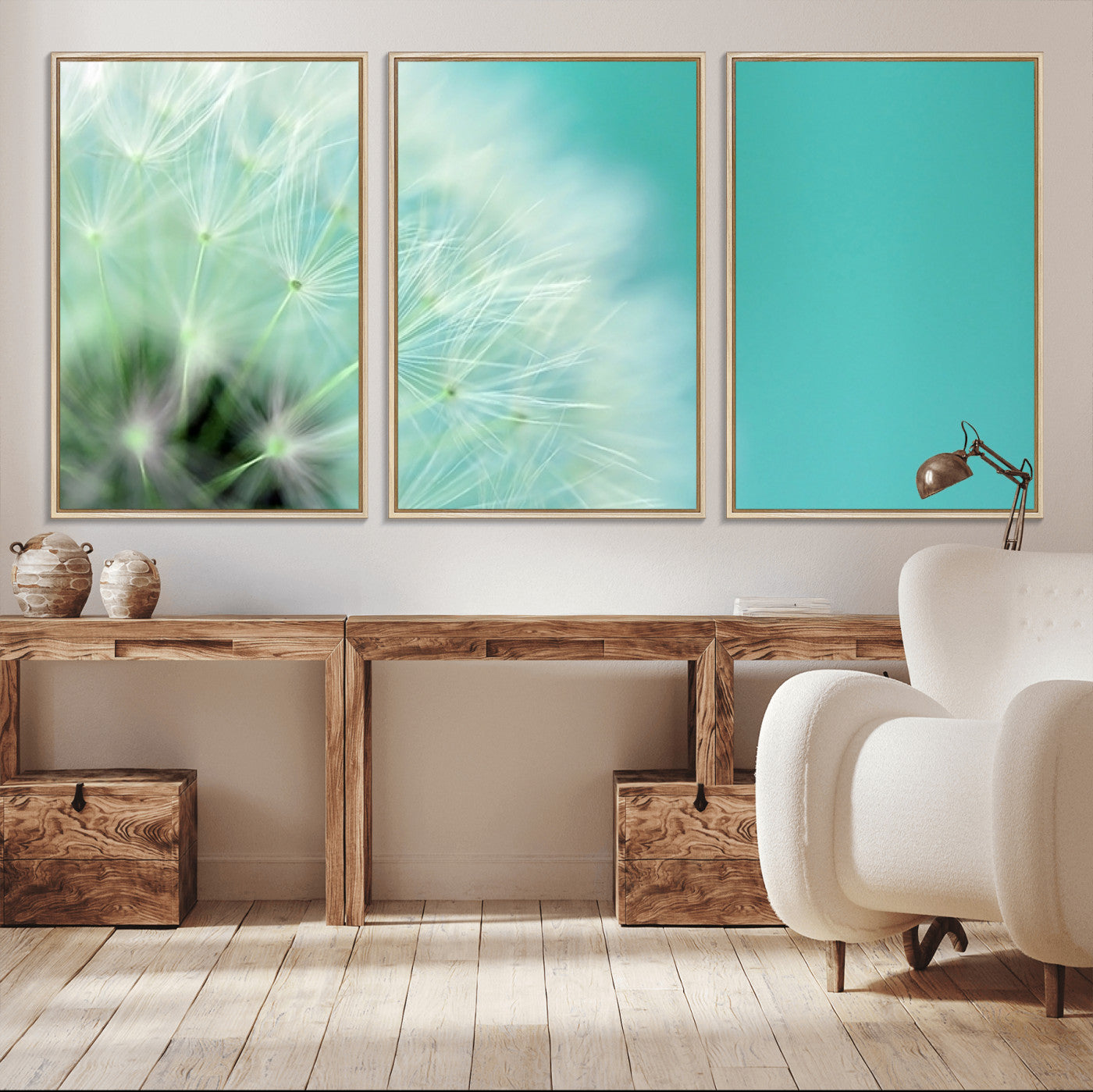 26056-MGV-CV-36X24-DANDELION Flower Wall Art Canvas Print, Canvas Dandelion Floral Wall Art