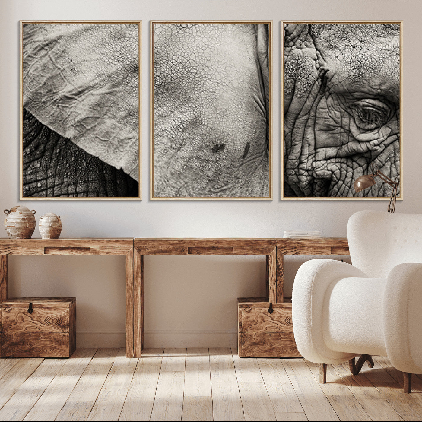 -Elephant Wall Art Canvas Print