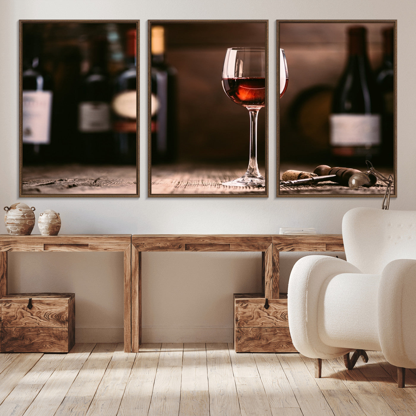 -Red Wine and Bottle Canvas Print