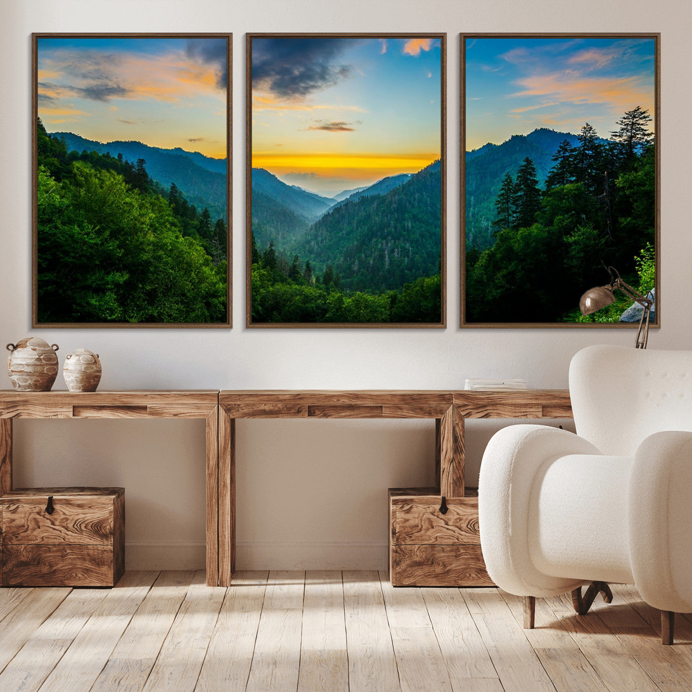 94536-MGV-CV-36X24-Green Forest Wall Art Canvas Print