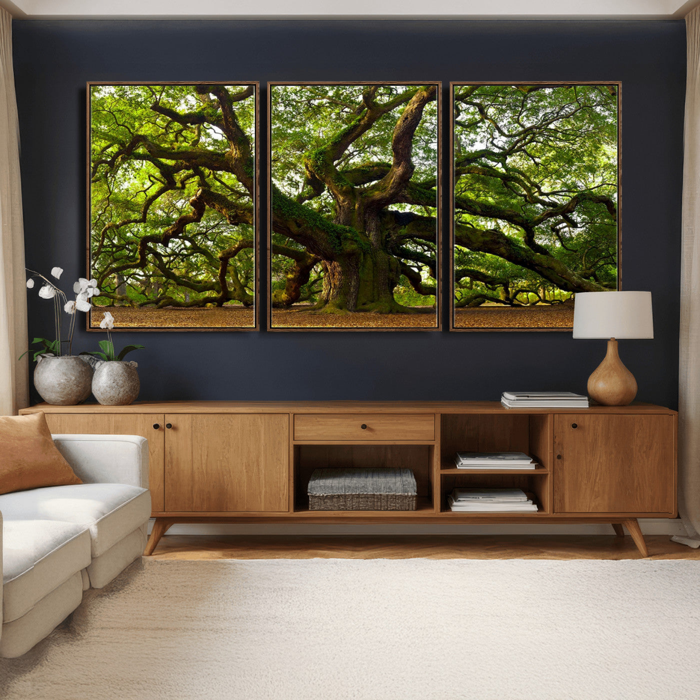 29407-MGV-CV-36X24 - Angel Oak Tree Wall Art Canvas Print | Large Forest Tree Nature Photography Print on Canvas