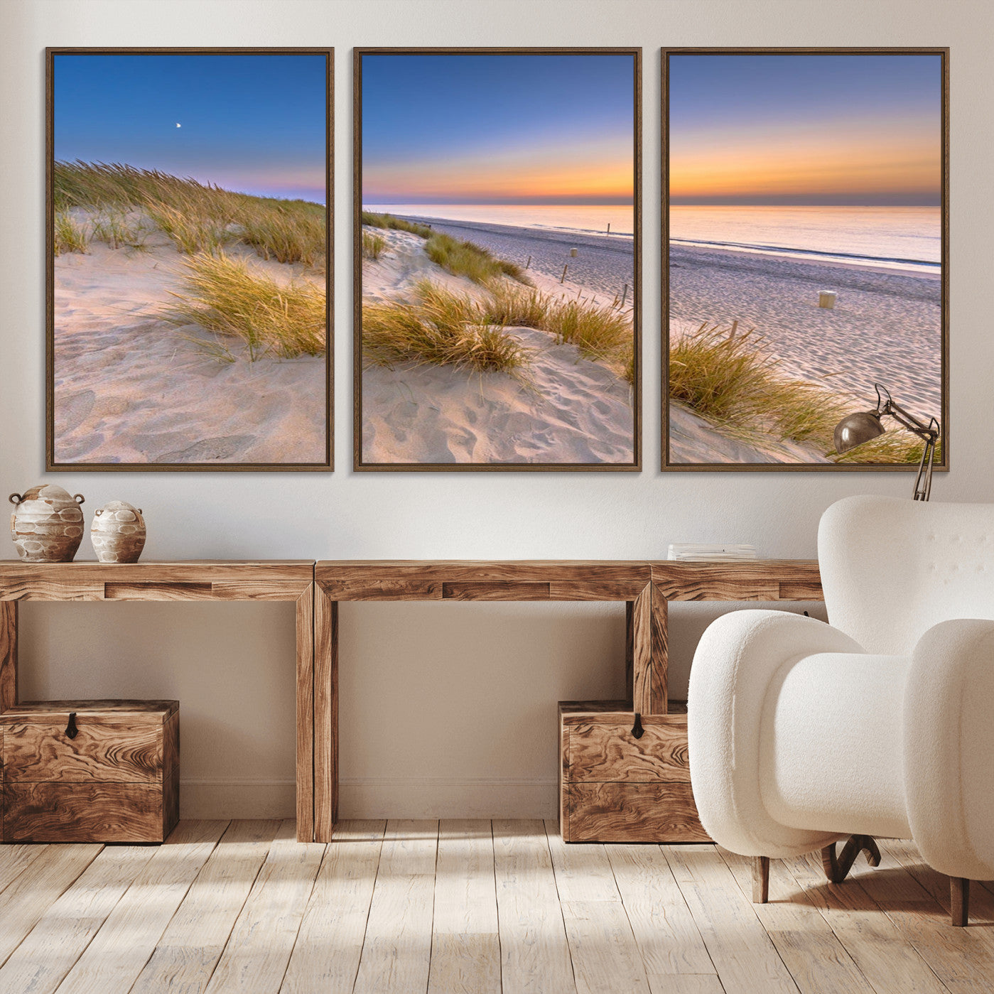 -Sunrise On The Beach Wall Art Canvas Print