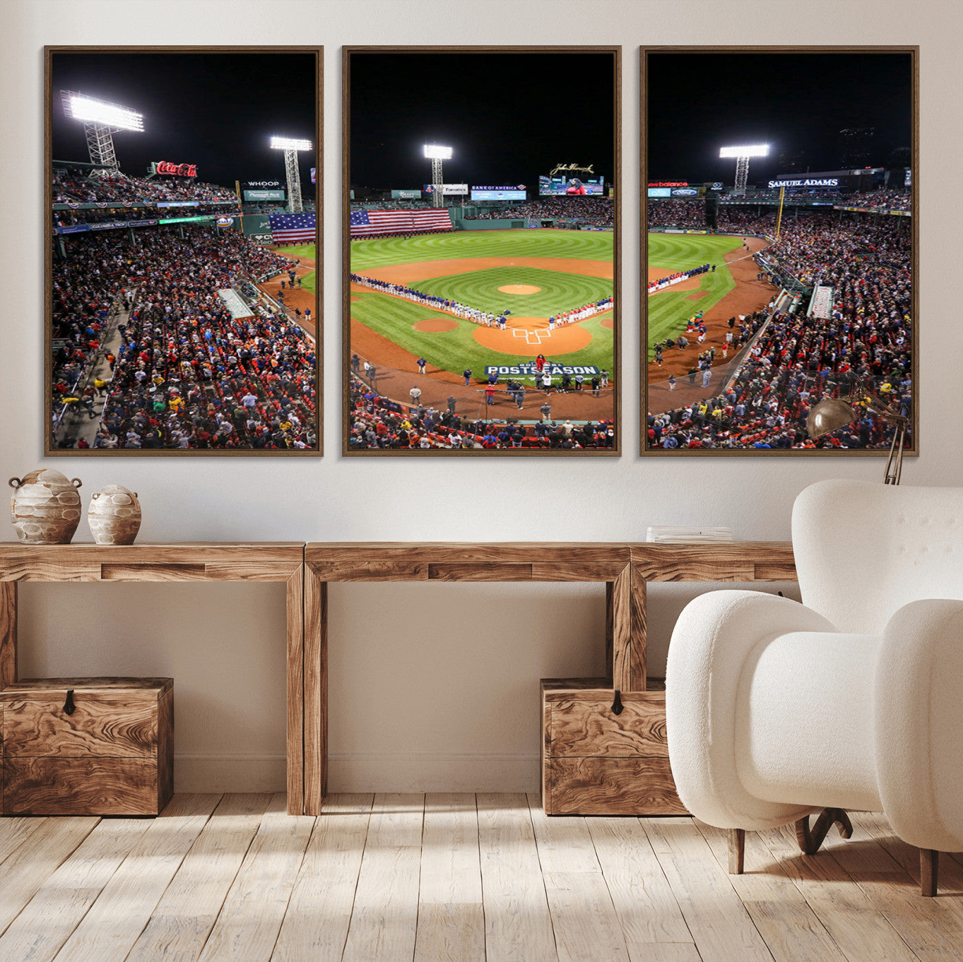 47365-MGV-CV-36X24-Fenway Park Wall Art Canvas Print | Large Baseball Stadium Canvas Print for Boston Red Sox Fans |