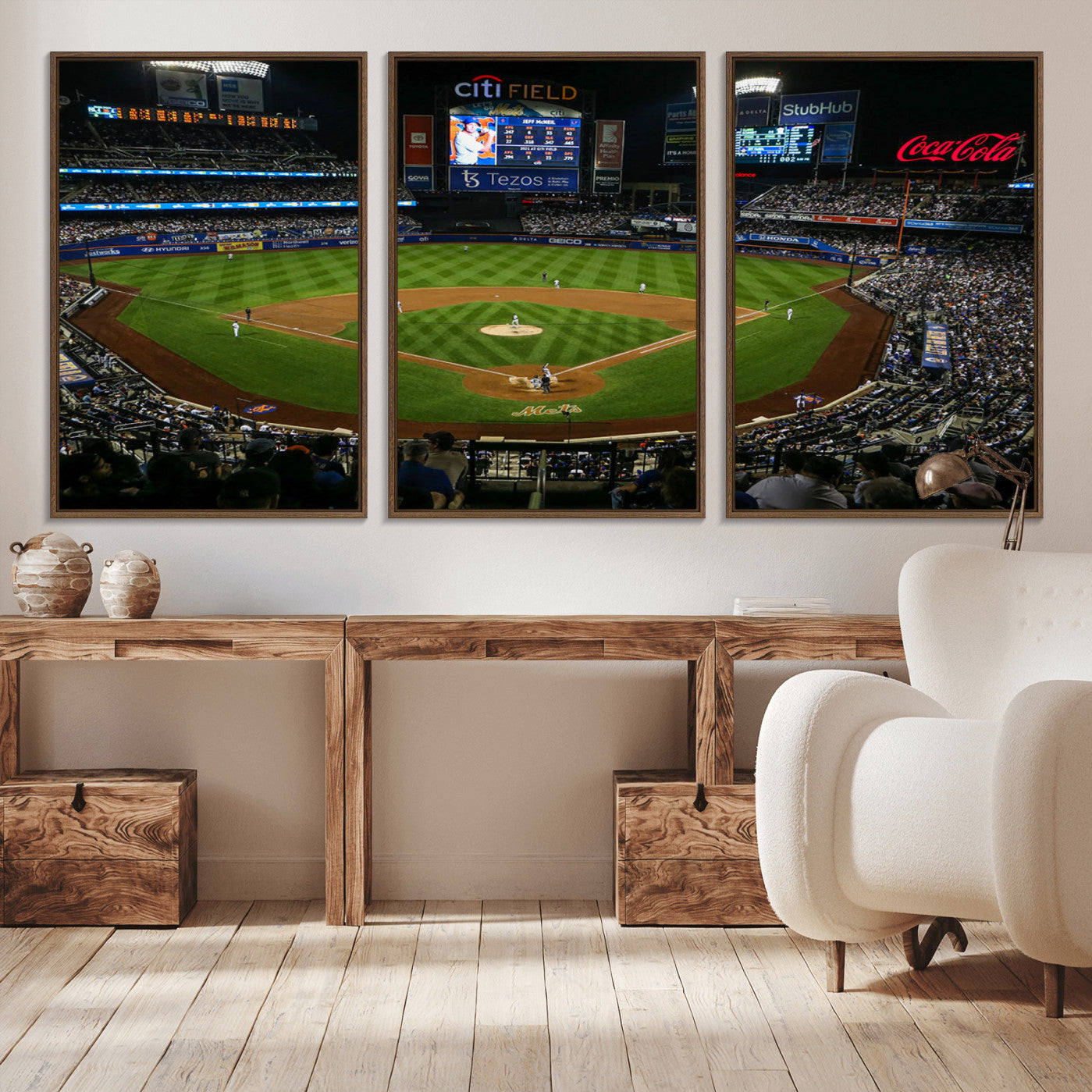 83979-MGV-CV-36X24-Oakland Athletics Baseball Print - RingCentral Coliseum Stadium Wall Art Canvas Print