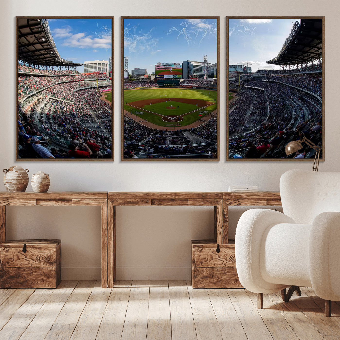 78608-MGV-CV-36X24-Truist Park Stadium Canvas Wall Art - Atlanta Braves Game Day Exclusive Decor