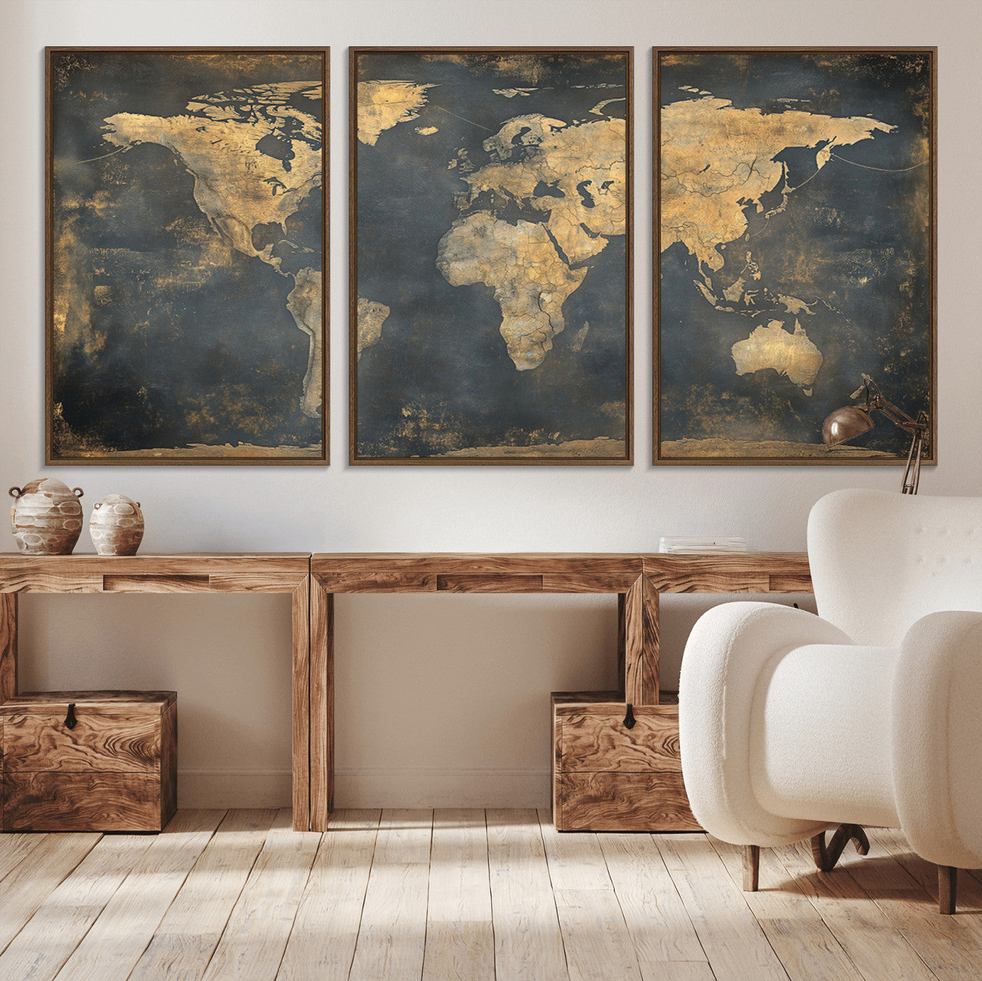 54473-MGV-CV-36X24-Push Pin World Map Canvas Print – Travel Tracker Wall Art for Couples, Perfect Anniversary Gift for Home or Office Decor