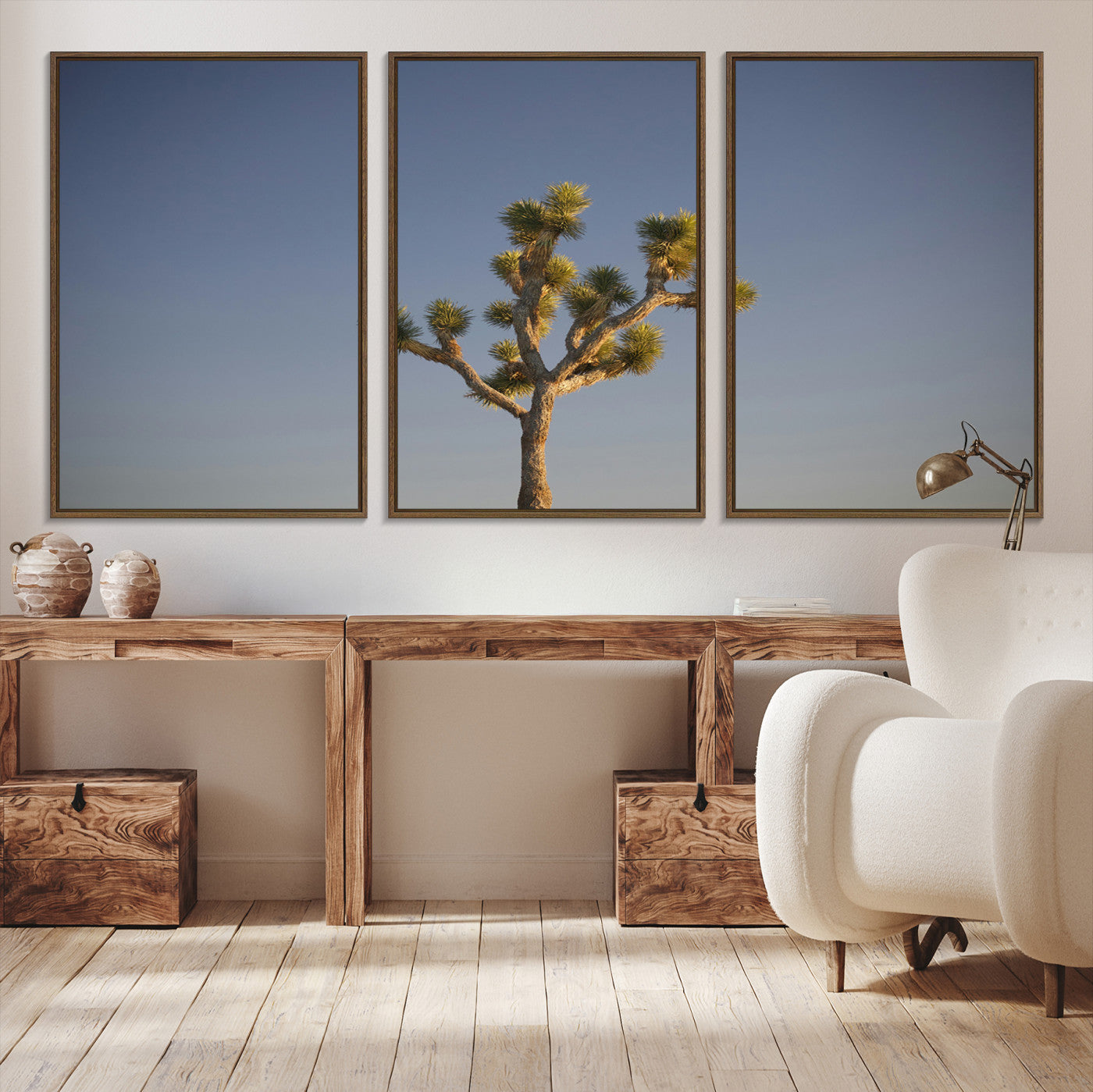 54552043-MGV-CV-36X24-Joshua Tree Wall Art Canvas Print – Framed Southwestern Desert Landscape Scene Natural Rustic Artwork for Home Office