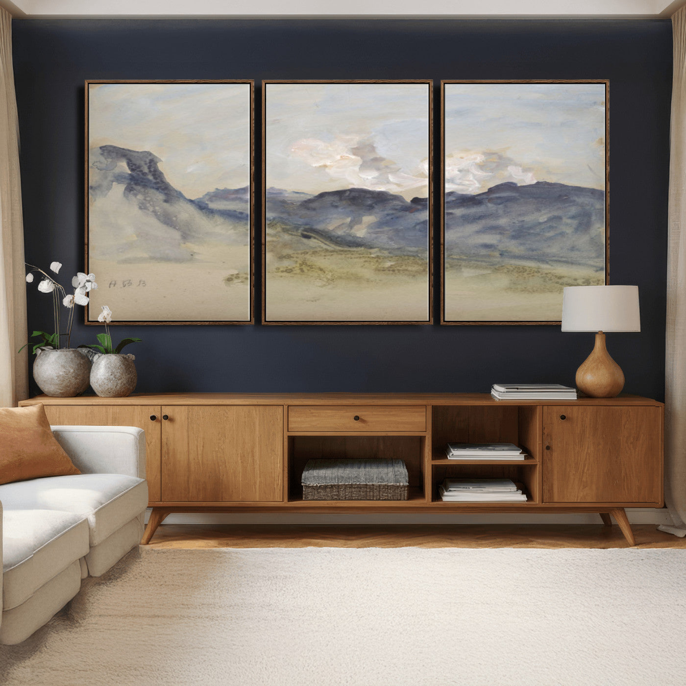 14644686-MGV-CV-36X24 - Alps Hercules Brabazon Brabazon Abstract Wall Art Canvas Print for Modern Home Decor