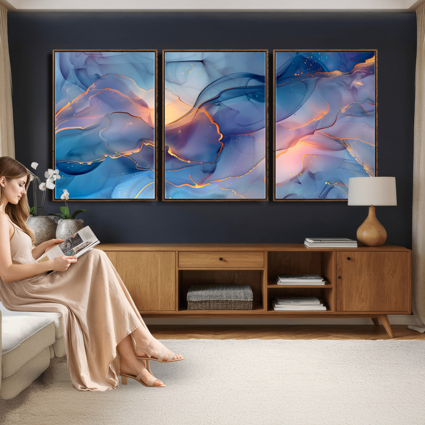 13710509-MGV-CV-36X24 - Colorful Abstract Canvas Wall Art Print, Vibrant Popup Color Art Print