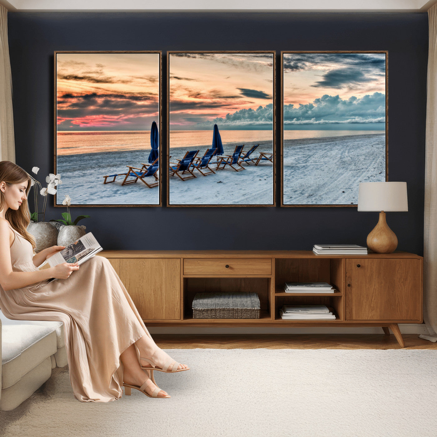 17237006-MGV-CV-36X24 - Serene Gulf Solitude Wall Art Canvas Print