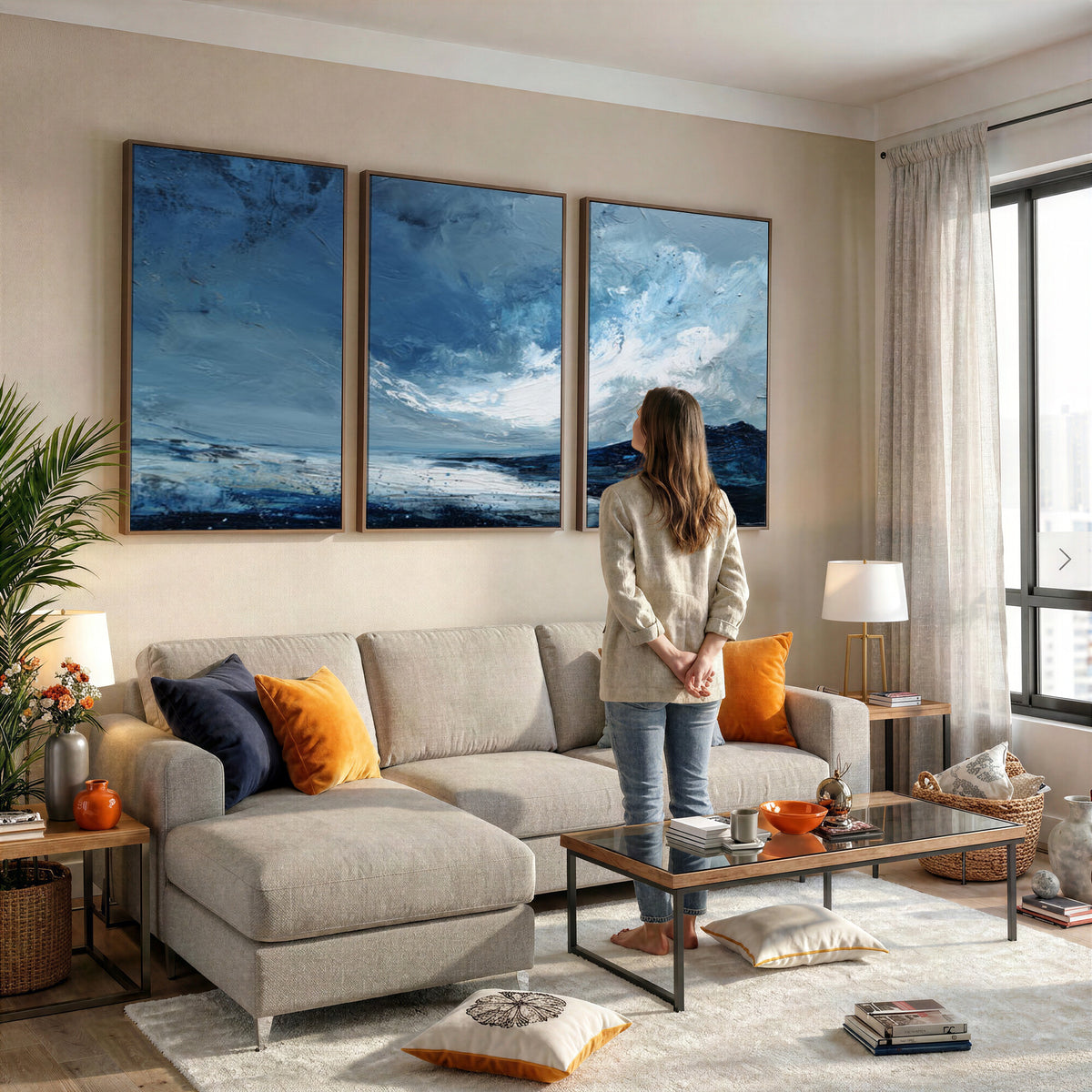 66685630-MGV-CV-36X24 - Extra Large Abstract Wall Art Canvas Print