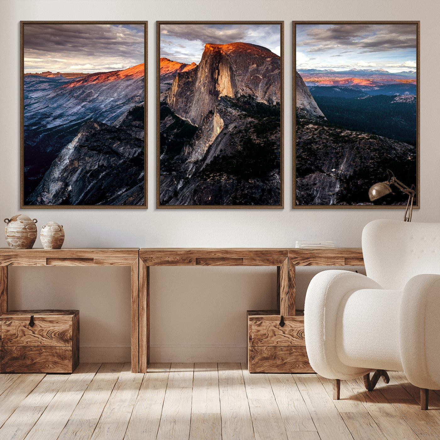 -Half Dome Yosemite Wall Art – Majestic Mountain Landscape Canvas Print, National Park Nature Photography for Living Room or Office Decor