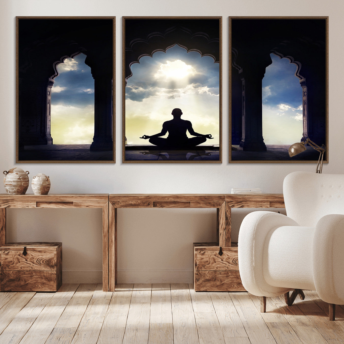 -Women and Yoga Wall Art Canvas Print