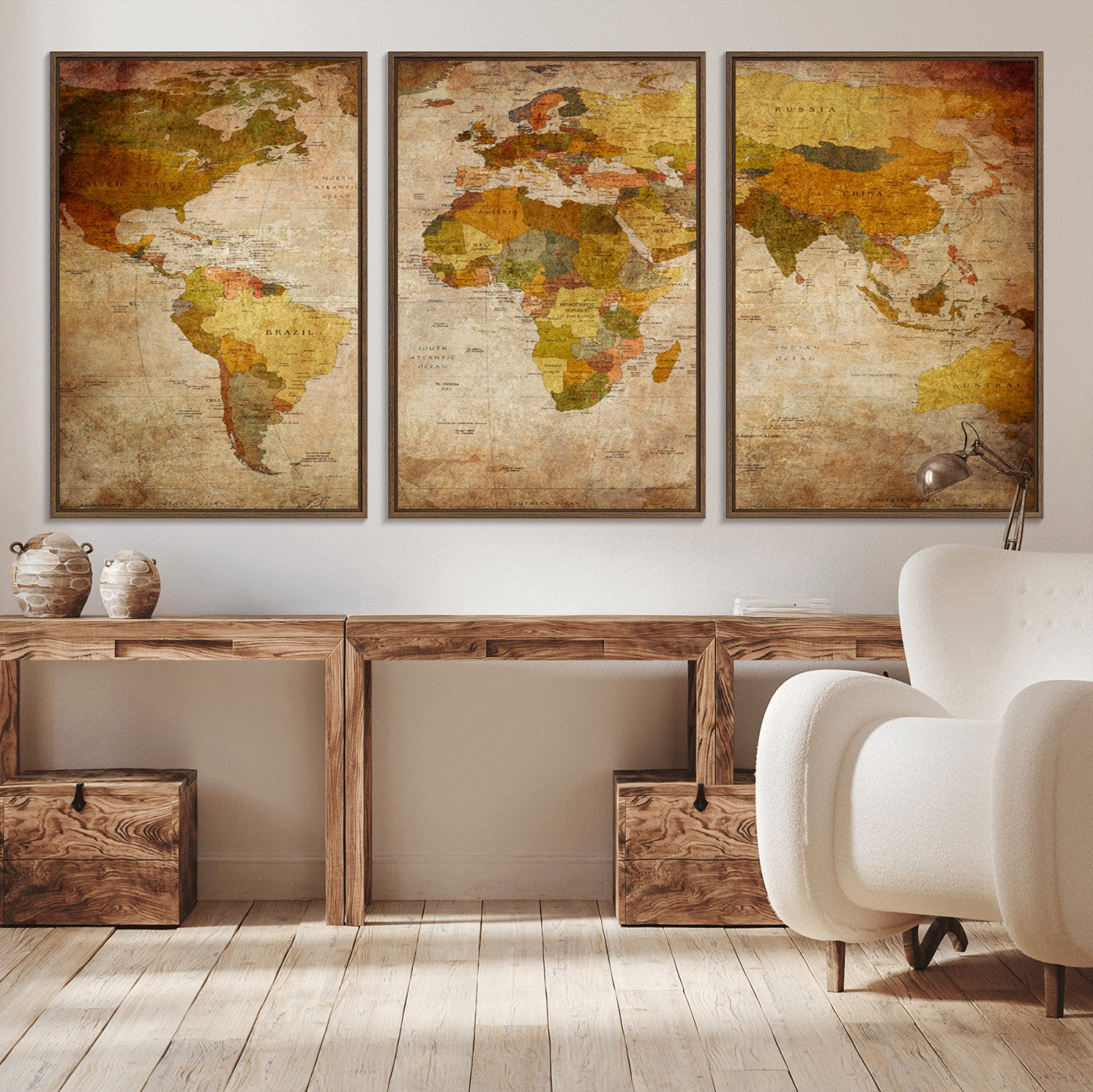 -Push Pin World Map Canvas Print – Travel Tracker Wall Art for Couples, Perfect Anniversary Gift for Home or Office Decor