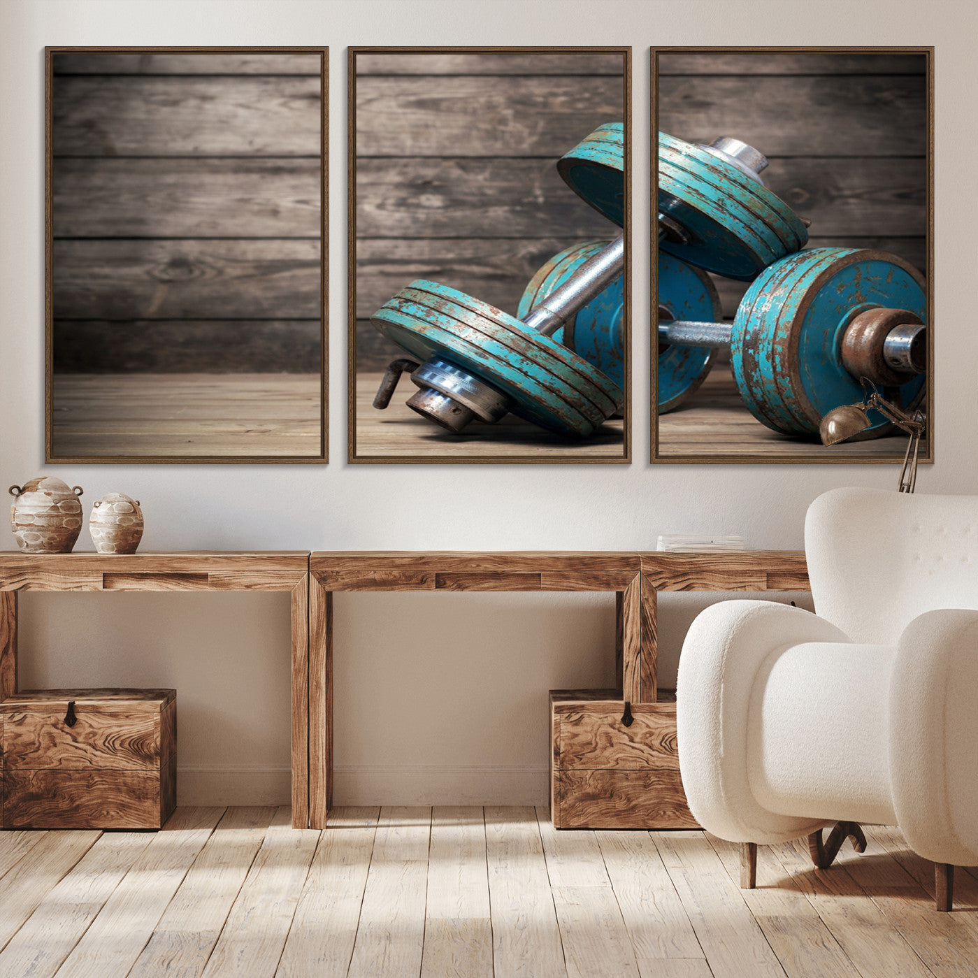 39364-MGV-CV-36X24-Dambell and Sport Wall Art Canvas Print