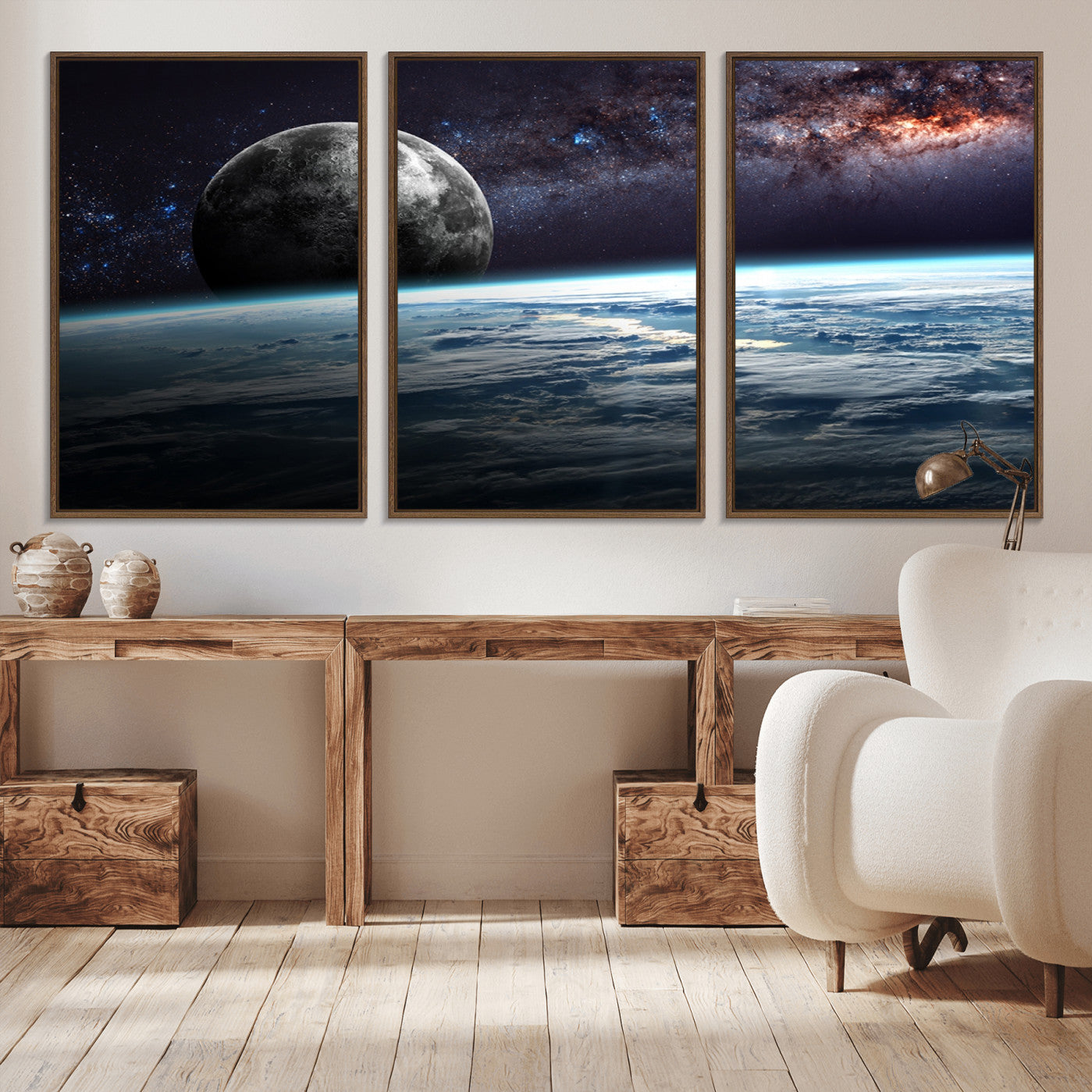 -Space and Planet Canvas Print