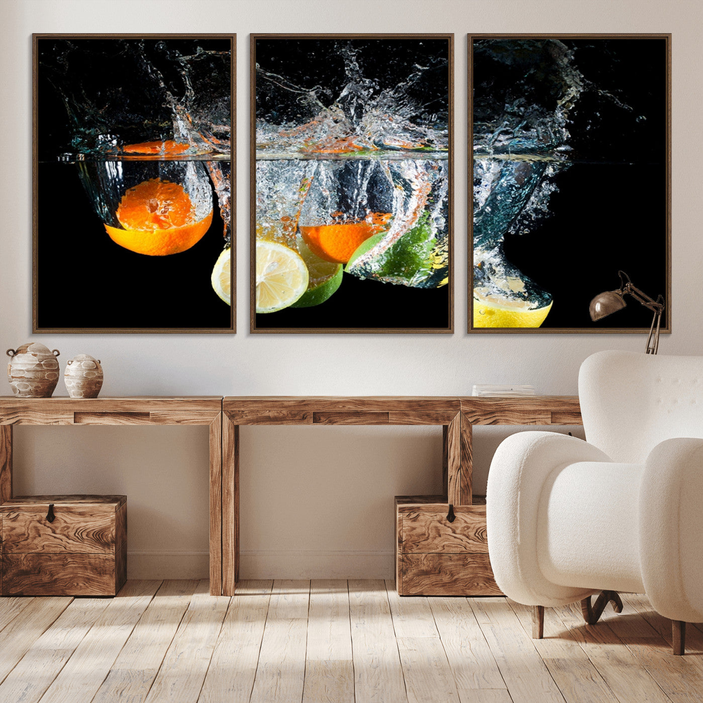-Kitchen Wall Art, Kitchen Fruits Art Canvas Print