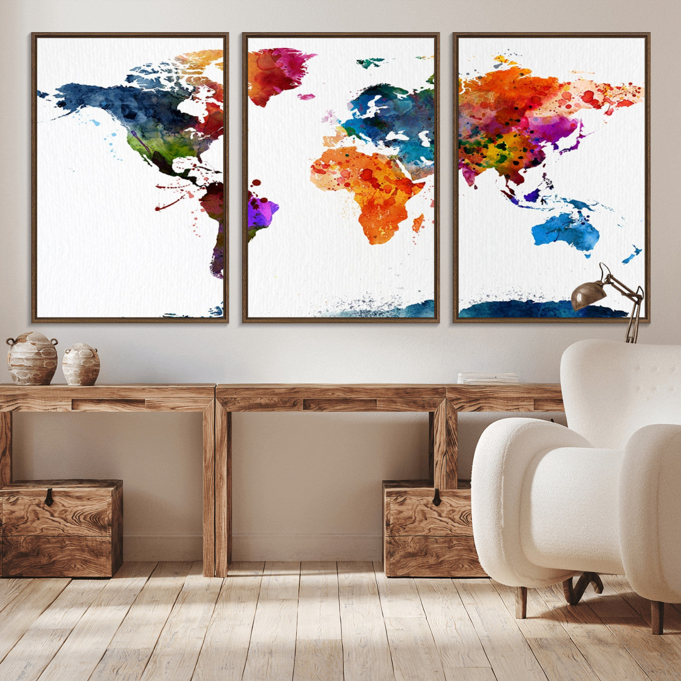 -Push Pin World Map Canvas Print – Travel Tracker Wall Art for Couples, Perfect Anniversary Gift for Home or Office Decor