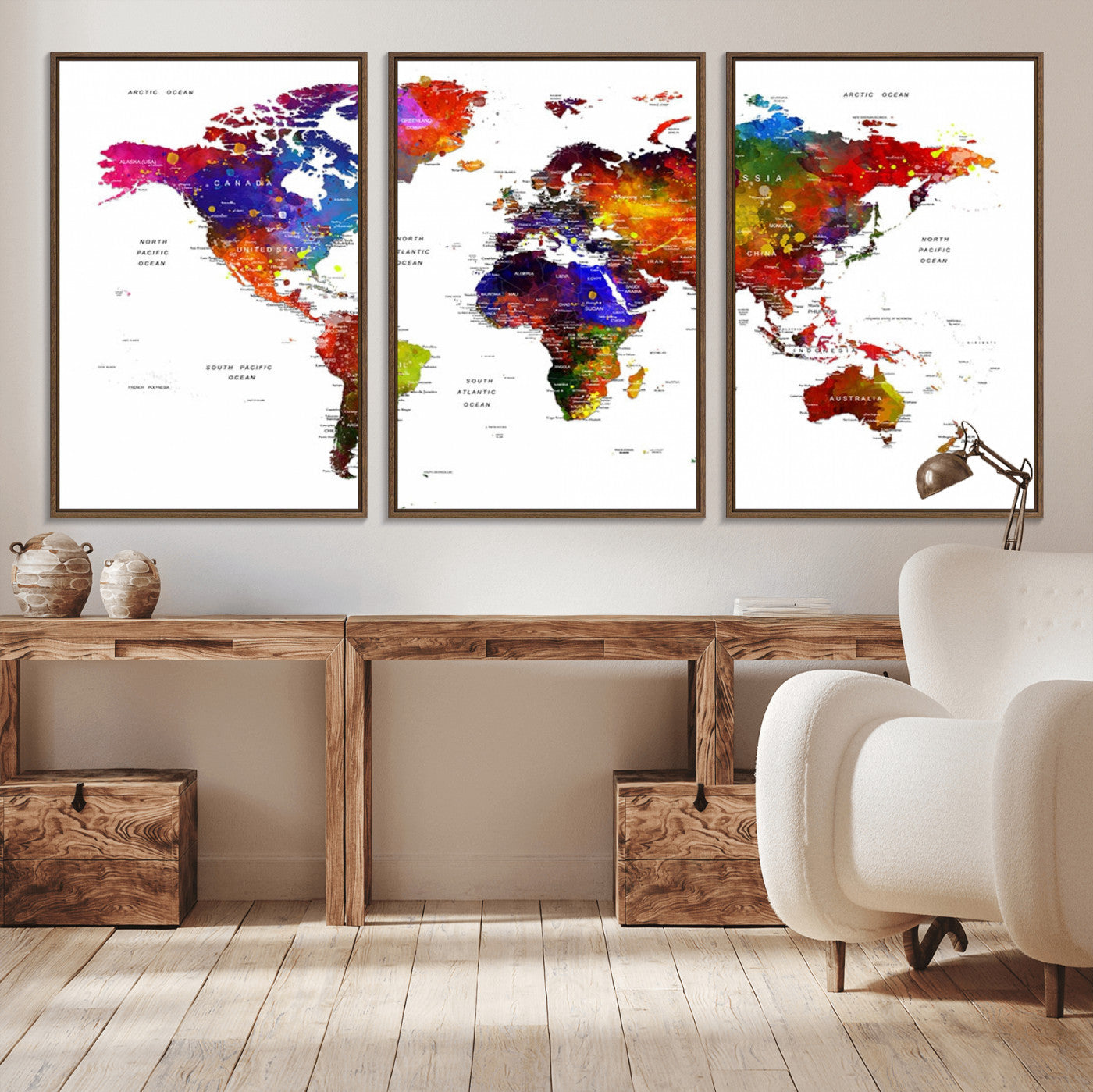 34842-MGV-CV-36X24-Push Pin World Map Canvas Print – Travel Tracker Wall Art for Couples, Perfect Anniversary Gift for Home or Office Decor