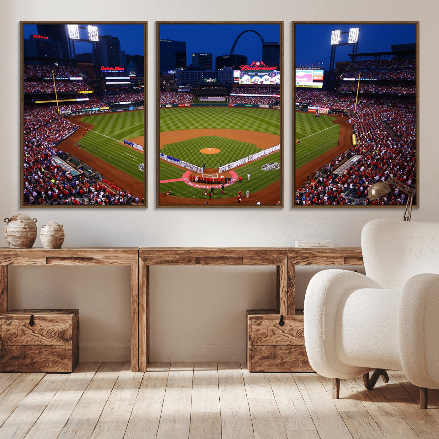 -St. Louis Cardinals Baseball Team Print - Busch Stadium Wall Art Canvas Print