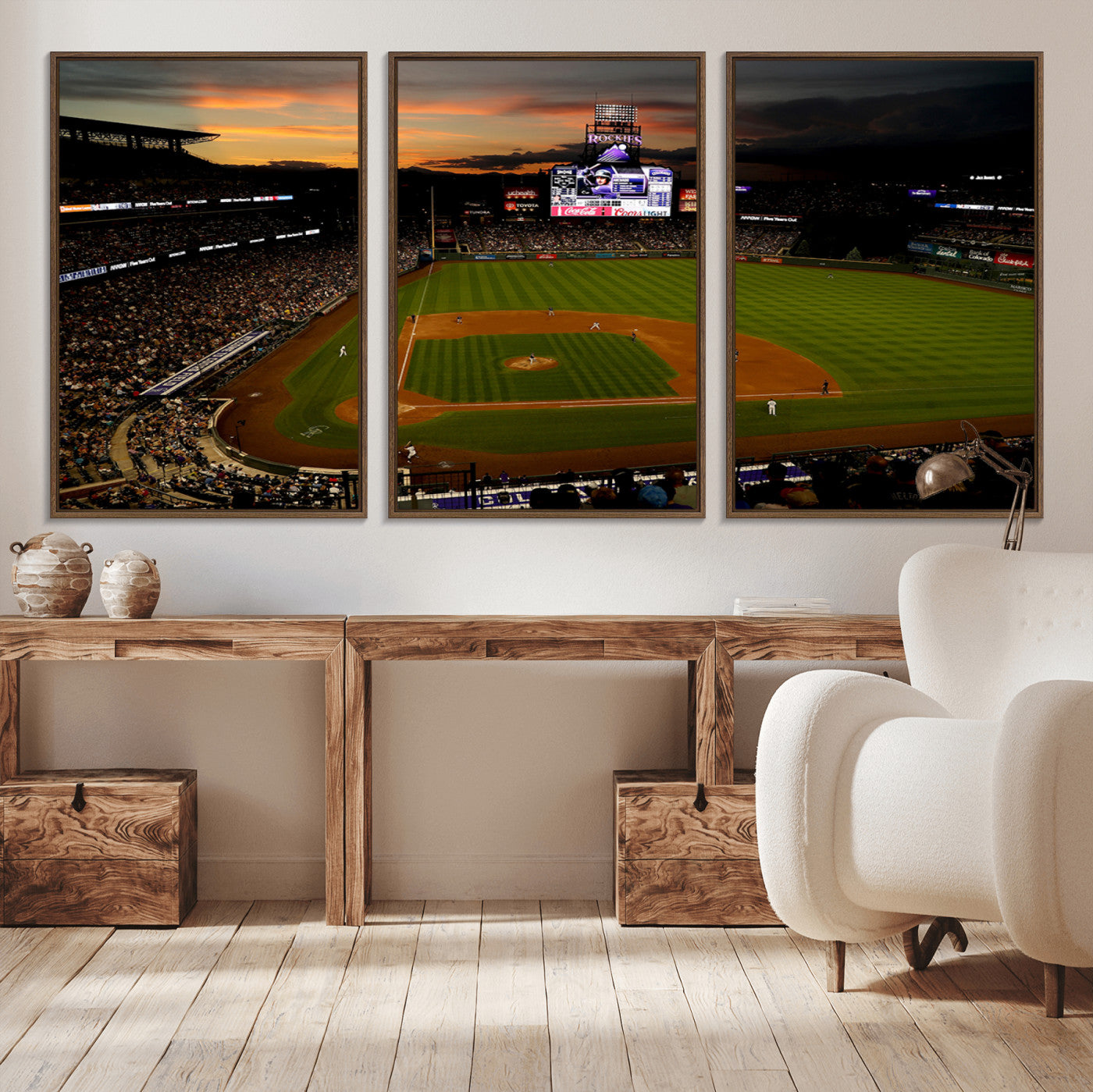 -Colorado Rockies Coors Field Wall Art Canvas Print - MLB Baseball Stadium