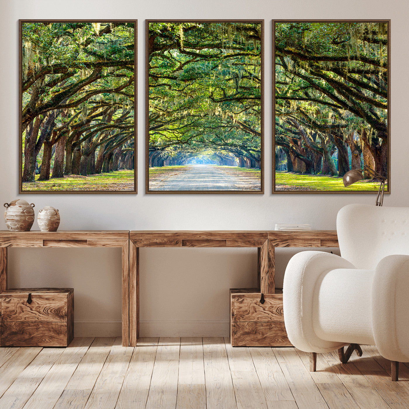 -Wormsloe State Plantation Driveway Wall Art Canvas Print