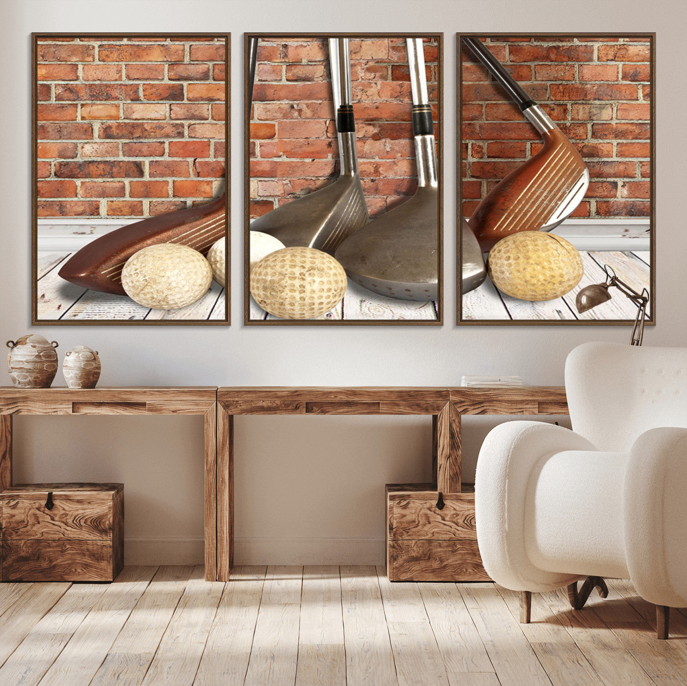 71818-MGV-CV-36X24-Vintage Golf Ball Wall Art Canvas Print | Golf Decor for Man Cave or Office | Ready to Hang and