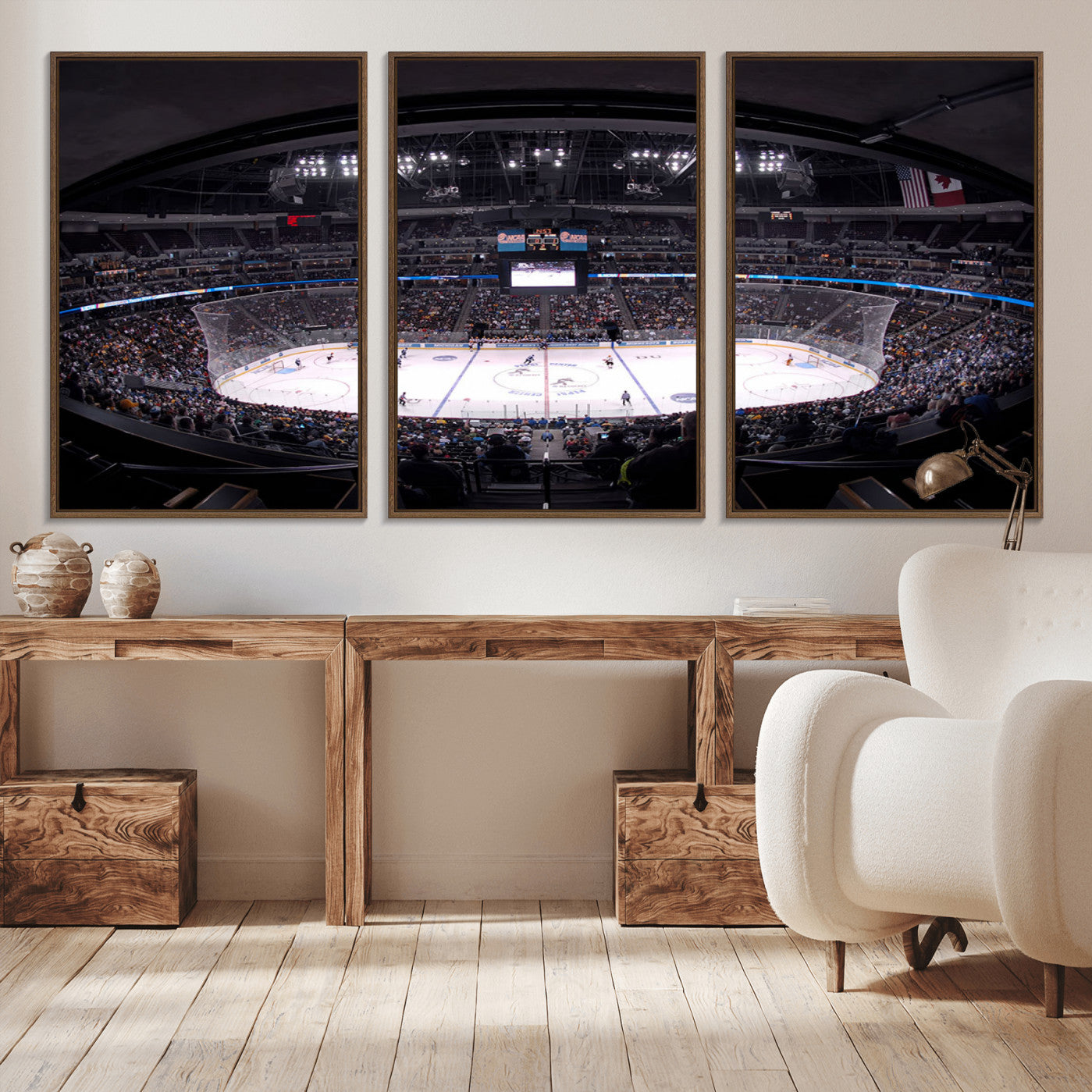 -Ball Arena Denver Colorado Avalanche Hockey Team Wall Art Canvas Print - Denver Ice Hockey Stadium