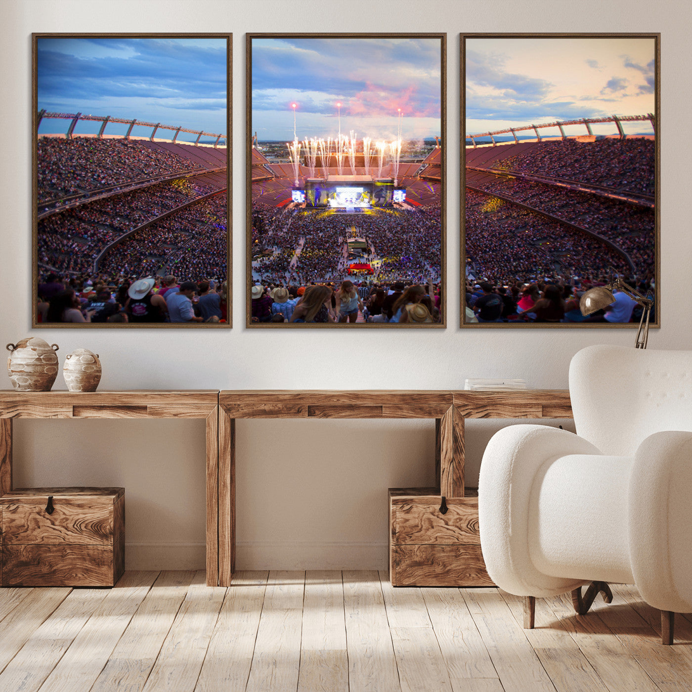 24689-MGV-CV-36X24-Denver Broncos Football Team Print Canvas- Empower Field at Mile High Stadium Wall Art Canvas Print