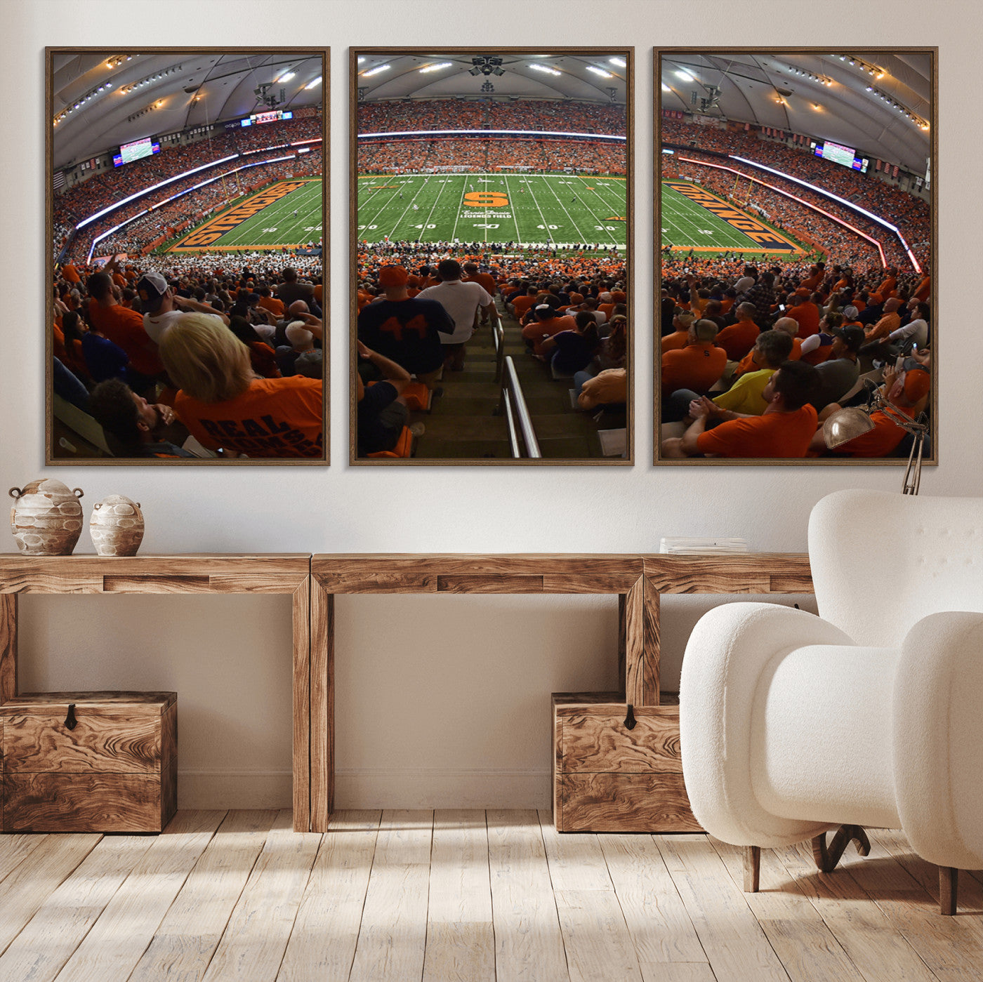 -Syracuse University Orange Football Canvas Print, Football Team Print - Syracuse JMA Wireless Dome