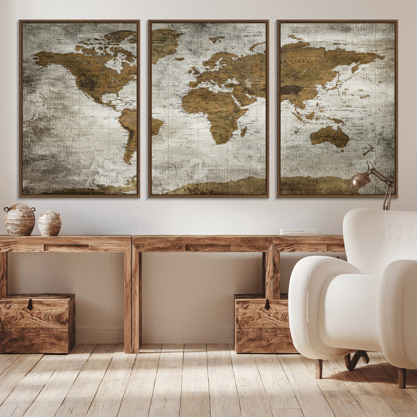 14838-MGV-CV-36X24-Push Pin World Map Canvas Print – Travel Tracker Wall Art for Couples, Perfect Anniversary Gift for Home or Office Decor