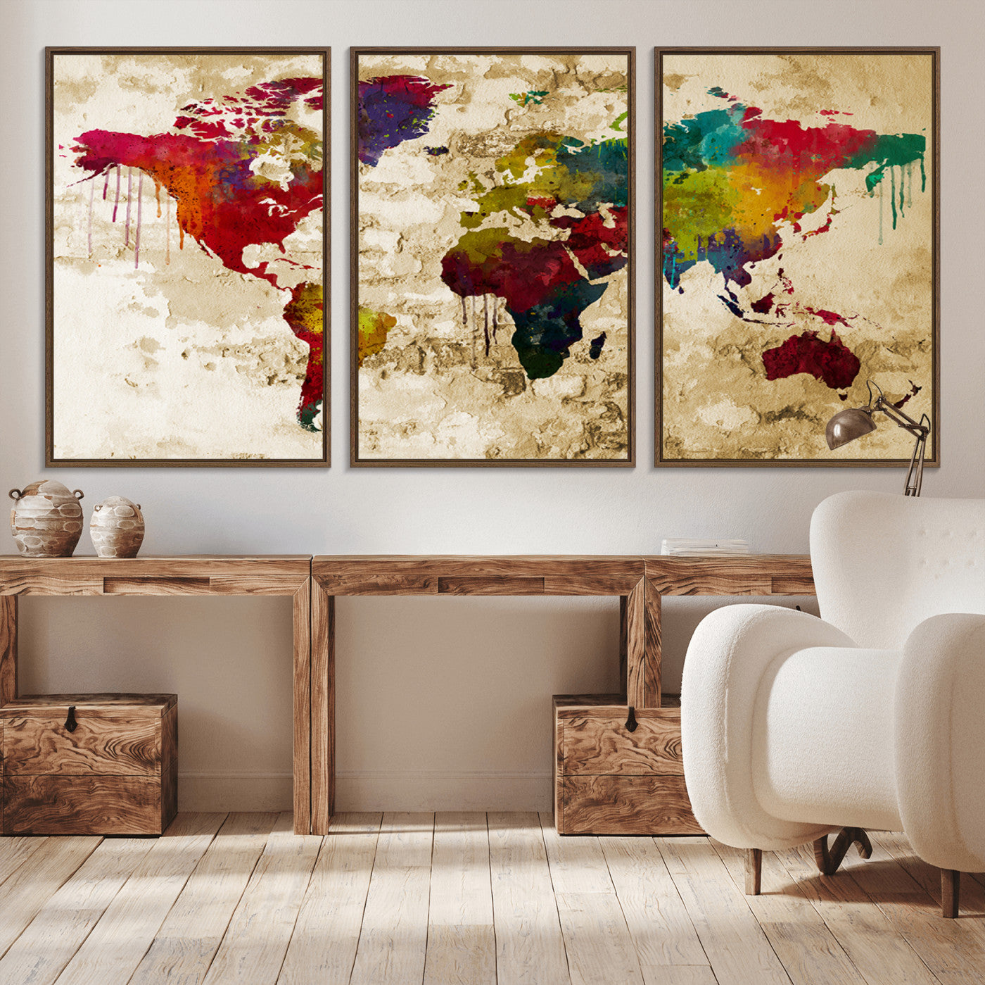 66852-MGV-CV-36X24-Push Pin World Map Canvas Print – Travel Tracker Wall Art for Couples, Perfect Anniversary Gift for Home or Office Decor