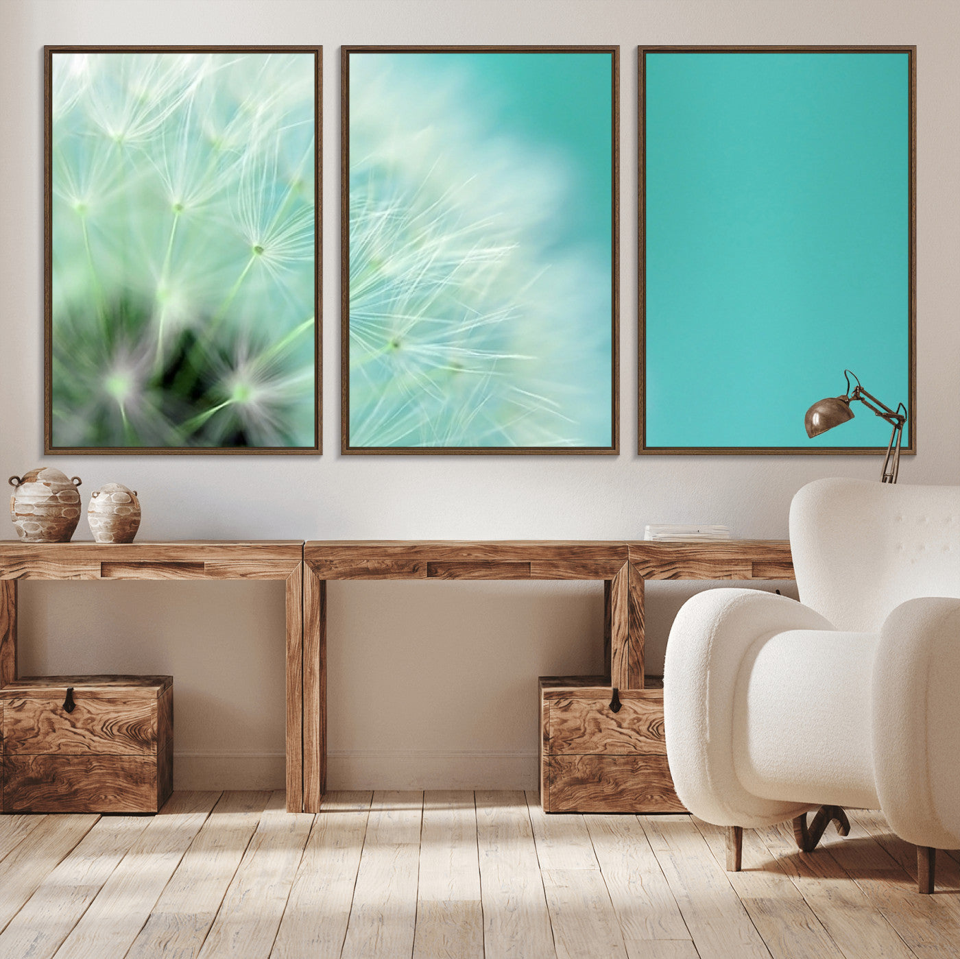 26056-MGV-CV-36X24-DANDELION Flower Wall Art Canvas Print, Canvas Dandelion Floral Wall Art