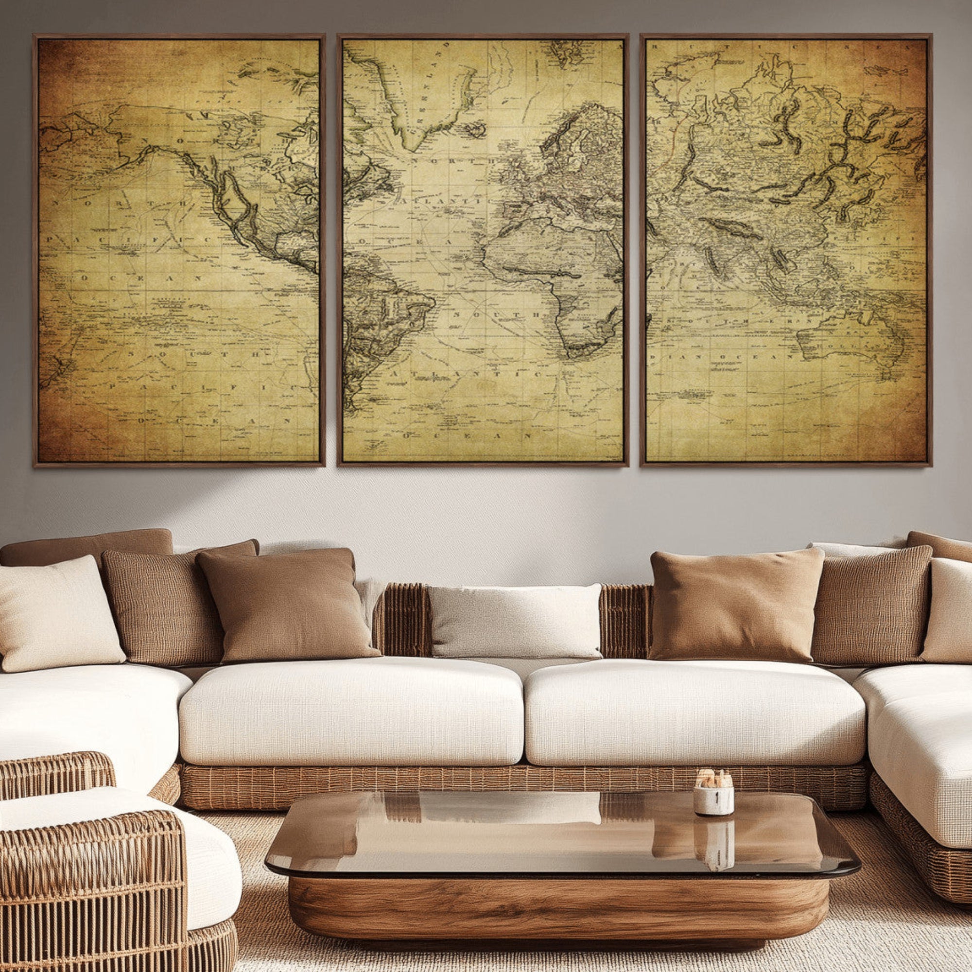 55170-MGV-CV-36X24-Push Pin World Map Canvas Print – Travel Tracker Wall Art for Couples, Perfect Anniversary Gift for Home or Office Decor