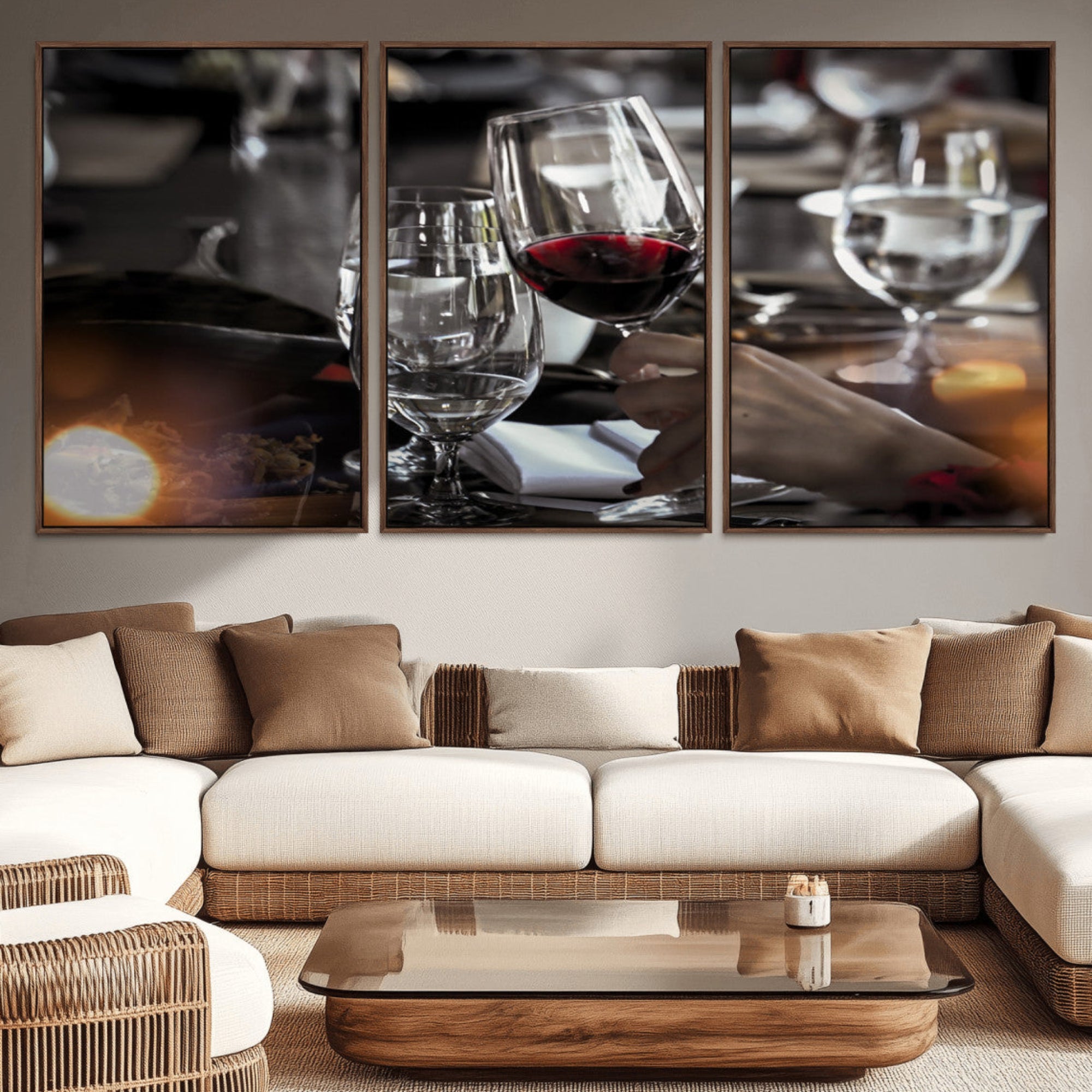 75513-MGV-CV-36X24-Red Wine and Glass Canvas Print