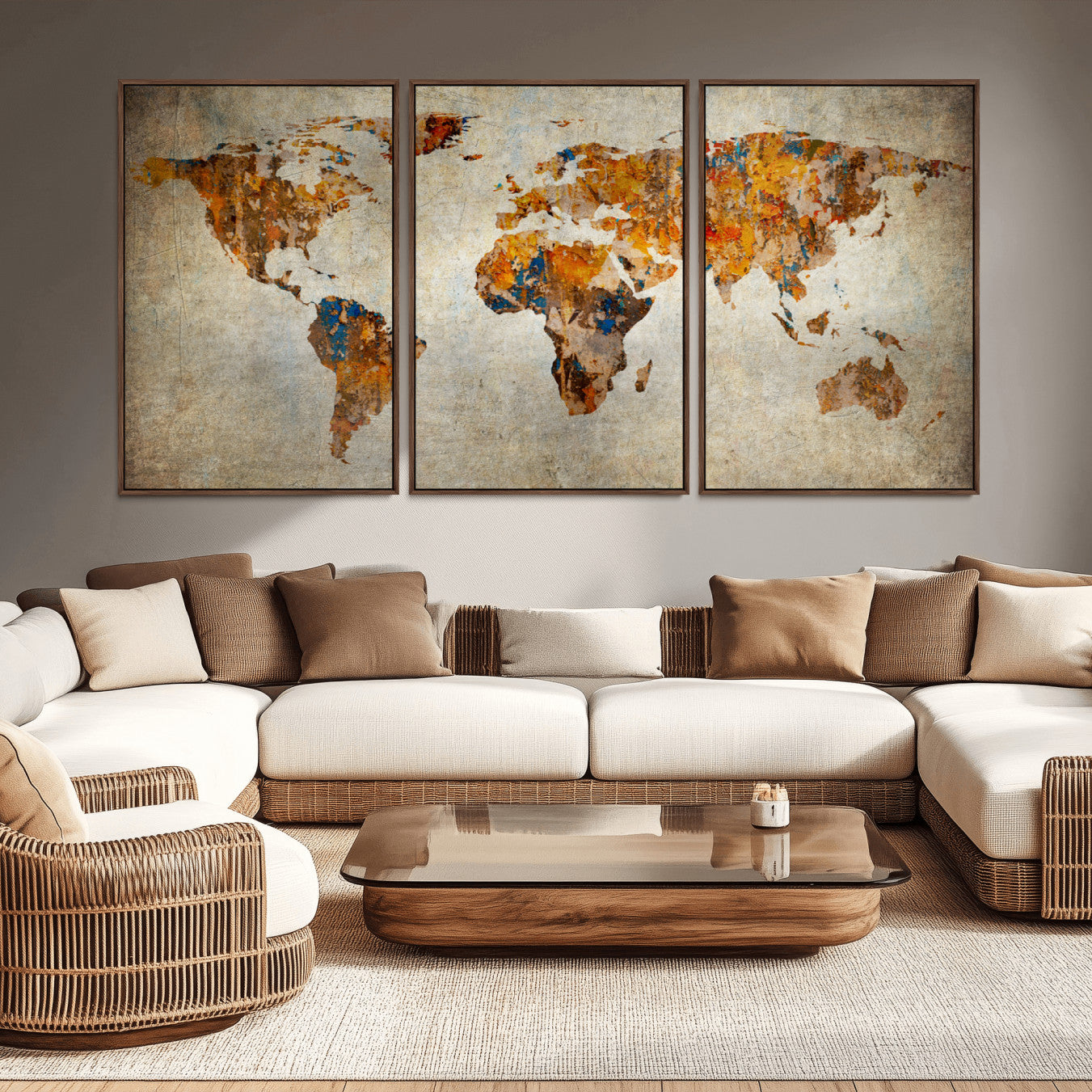 59464-MGV-CV-36X24-Push Pin World Map Canvas Print – Travel Tracker Wall Art for Couples, Perfect Anniversary Gift for Home or Office Decor