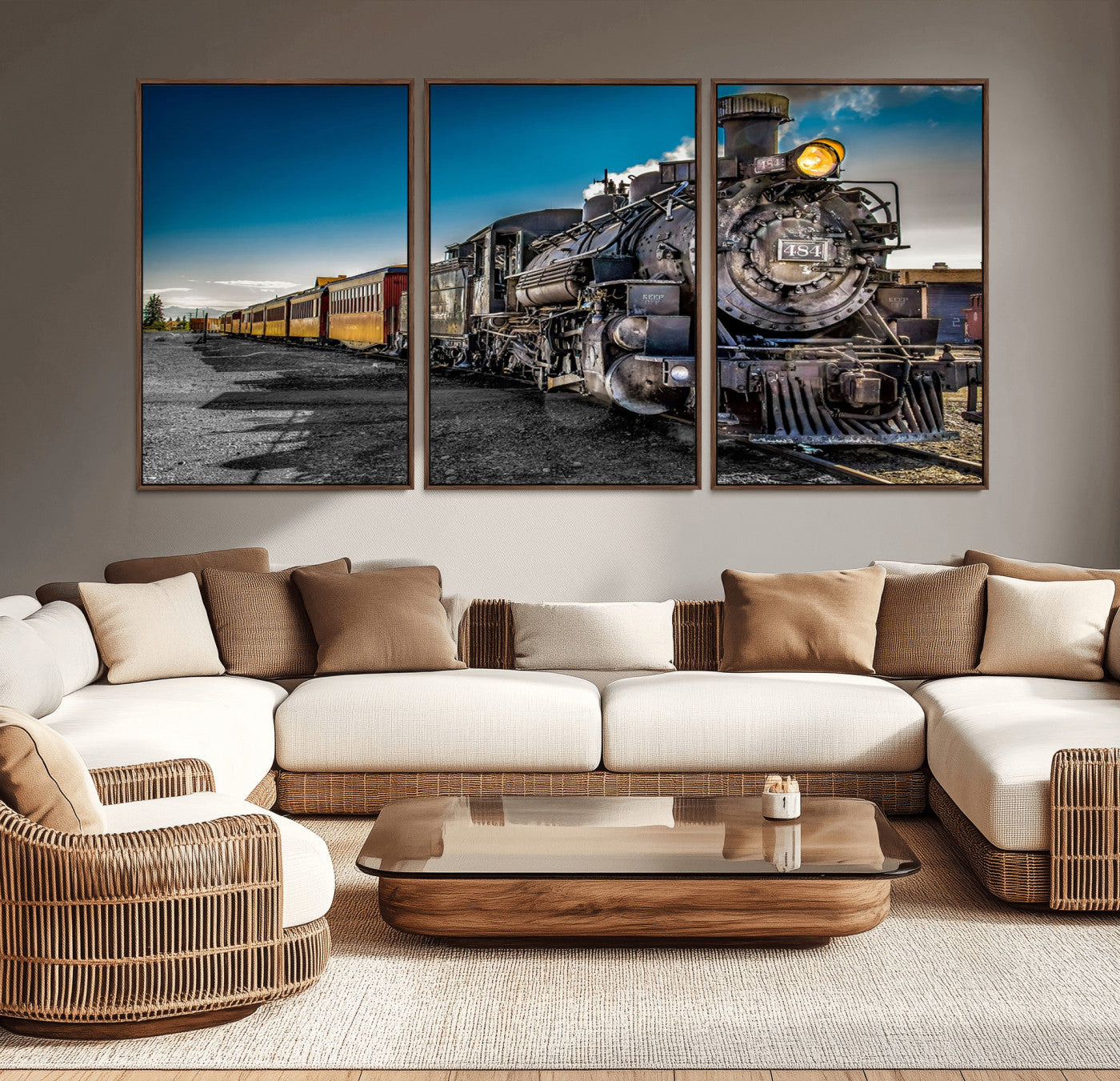 -Train Wall Art Canvas Print