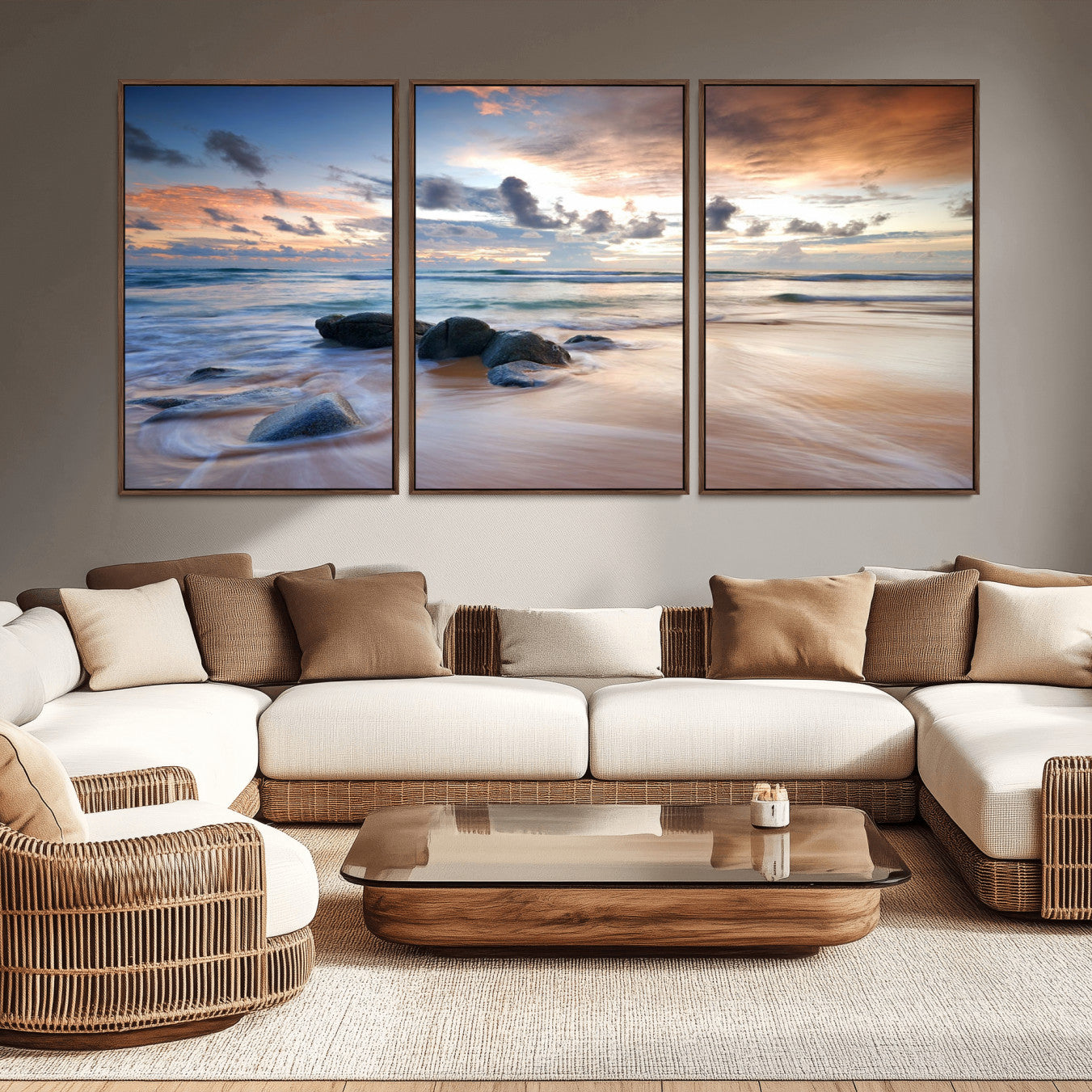 -Serene Weather On The Beach Wall Art Canvas Print