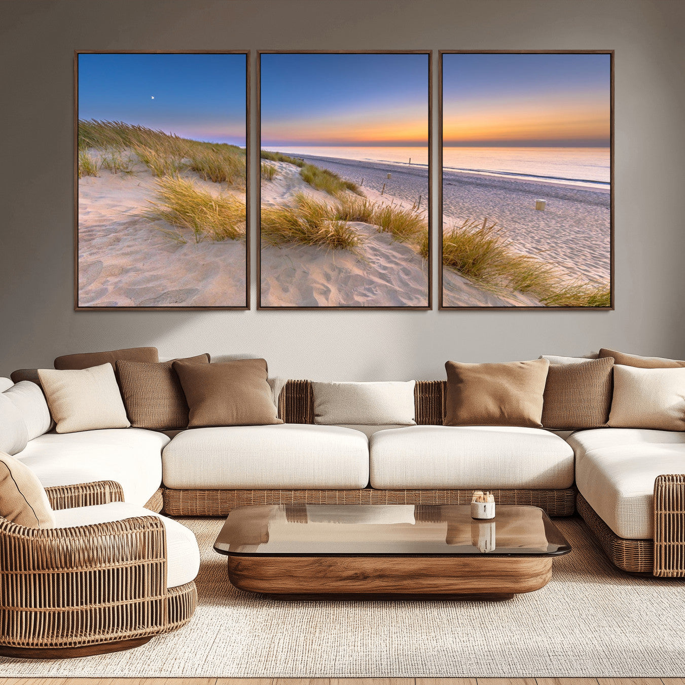 -Sunrise On The Beach Wall Art Canvas Print