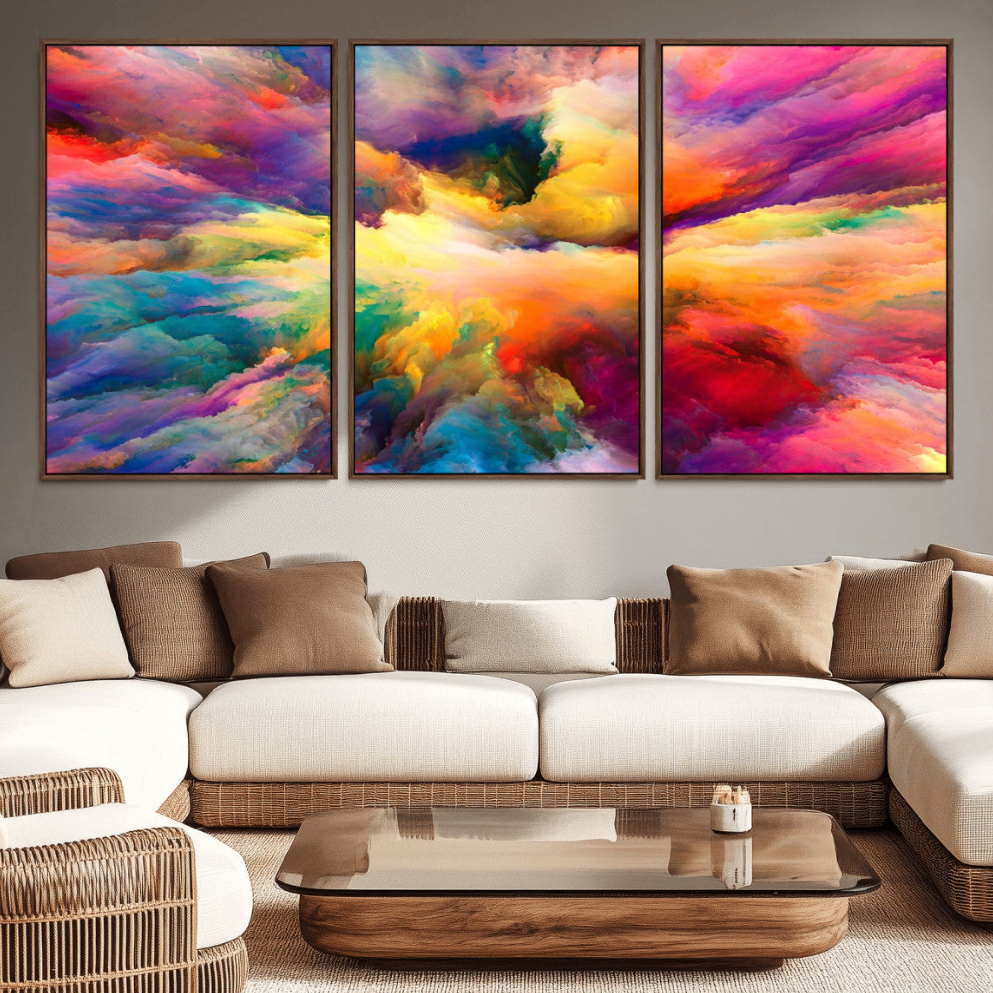 61038-MGV-CV-36X24-Blazing Vibrant Colors Cloud Wall Art Canvas Print