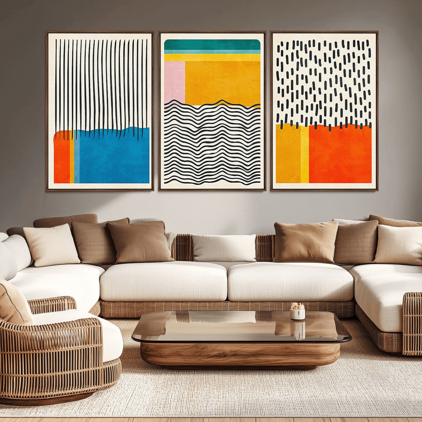85253-MGV-CV-36X24-Canvas Print Wall Art Abstract Illustrs Art Boho, Framed Abstract Boho Art