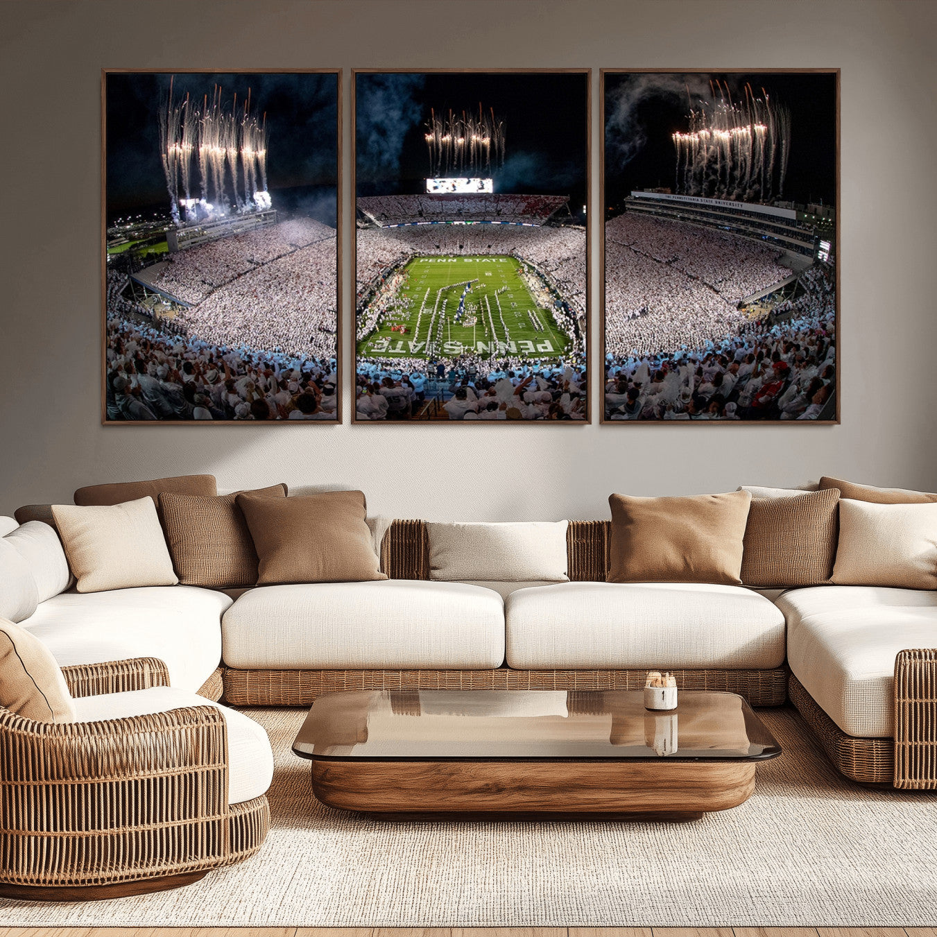 -Penn Stadium Football Wall Art Canvas Print, Pennsylvania University Football Stadium