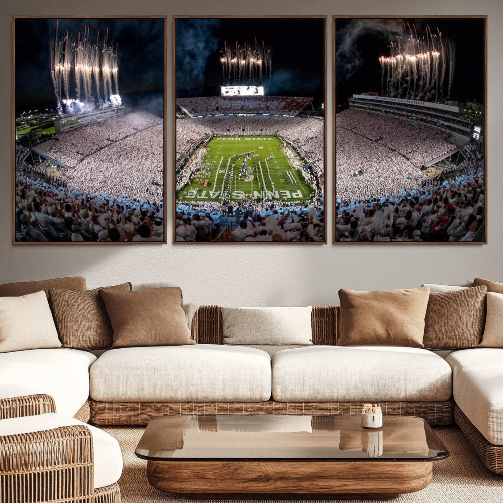 11391-MGV-CV-36X24-Penn Stadium Football Wall Art Canvas Print, Pennsylvania University Football Stadium