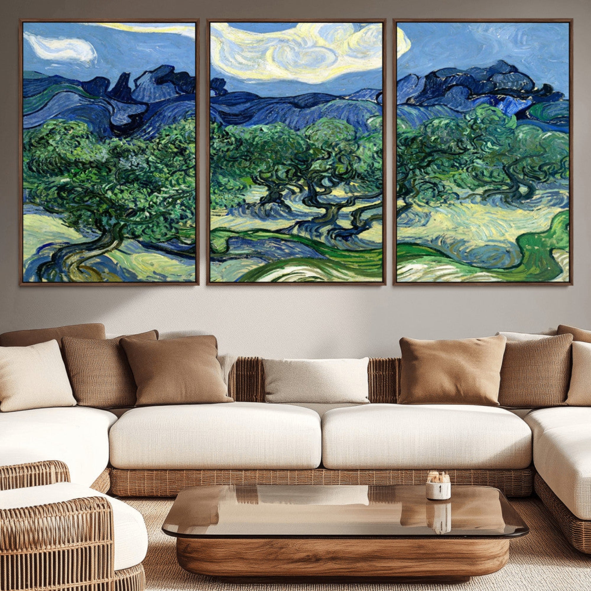 80252-MGV-CV-36X24-Olive Trees Van Gogh Wall Art Canvas Print