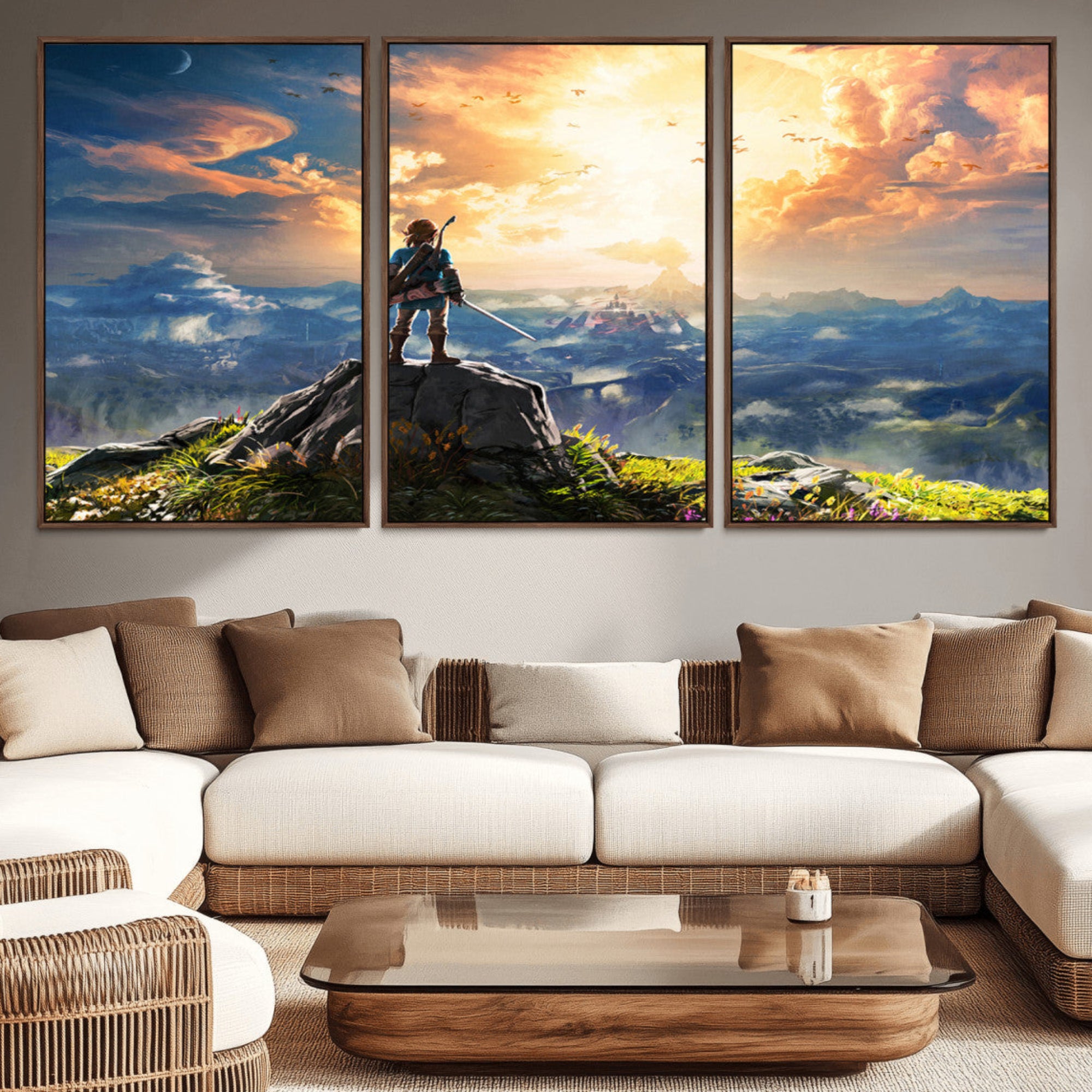 18096-MGV-CV-36X24-Legend of Zelda Breath of the Wild Game Wall Art Canvas, Legend of Zelda Canvas Print