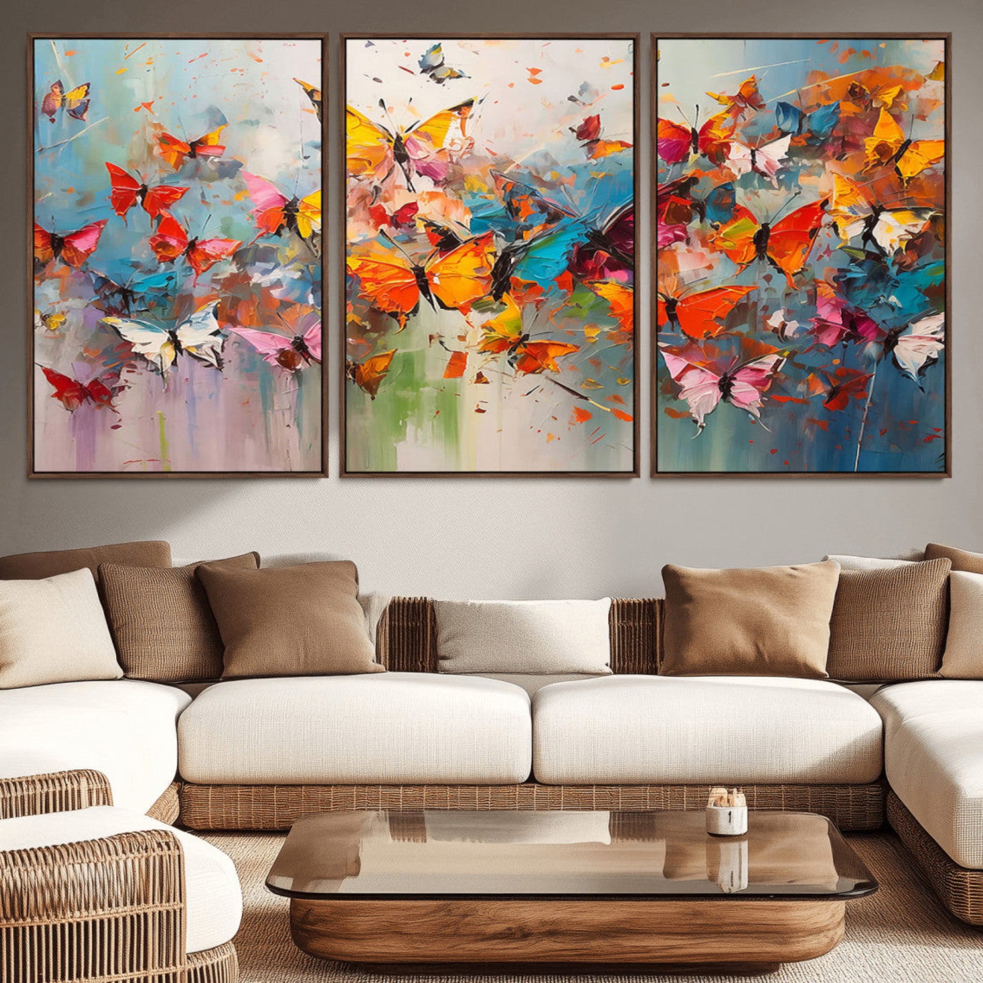 11835-MGV-CV-36X24-Abstract Butterfly Wall Art Canvas Print