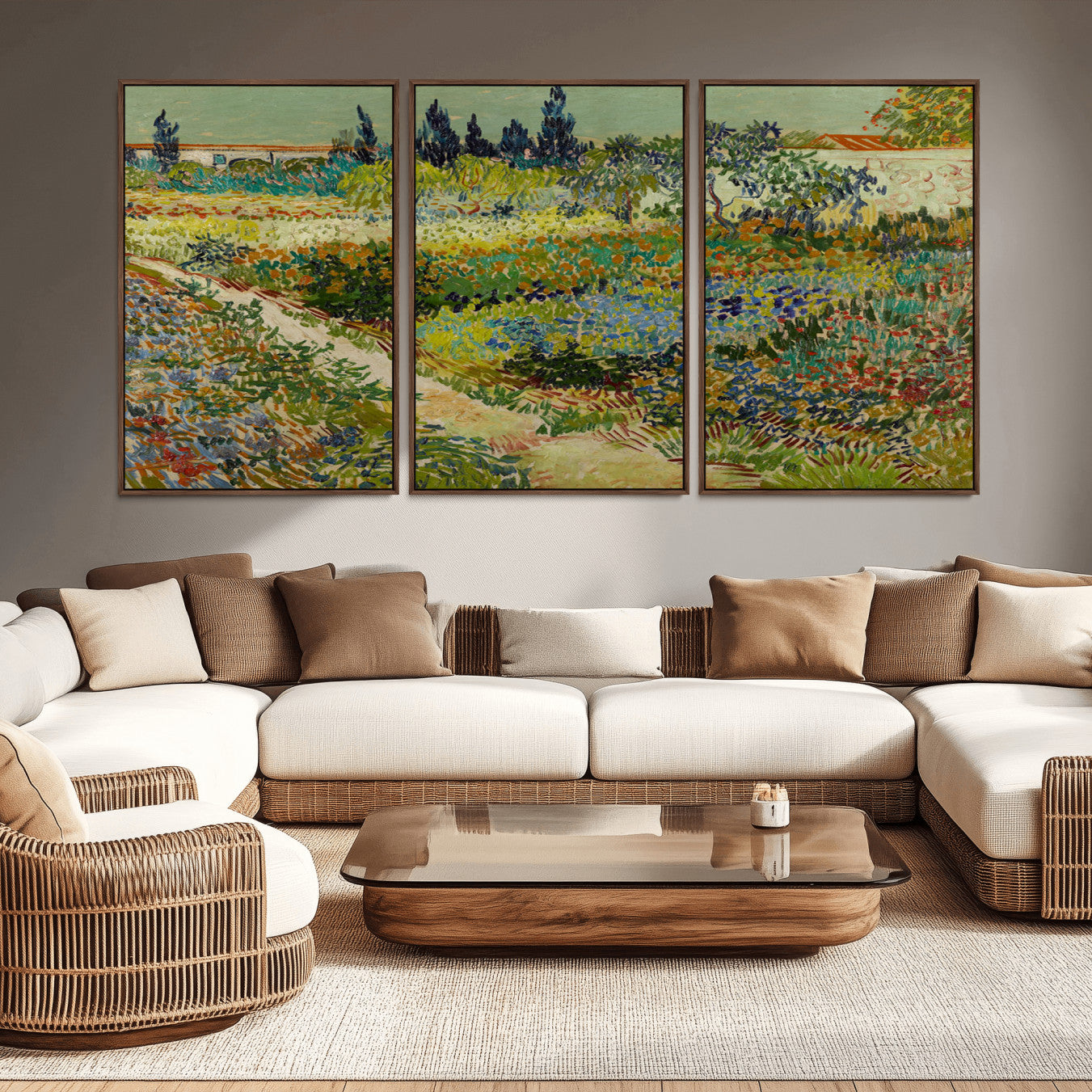 96965-MGV-CV-36X24-Vincent van Gogh Garden at Arles Wall Art Canvas Print
